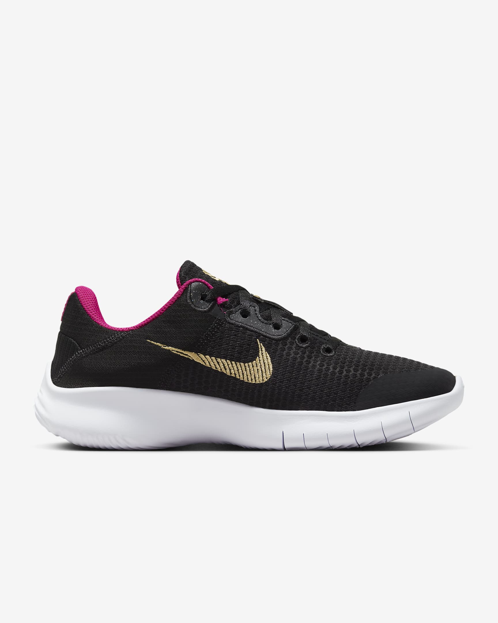 Nike Experience Run 11 Women's Road Running Shoes - Black/White/Fireberry/Metallic Gold