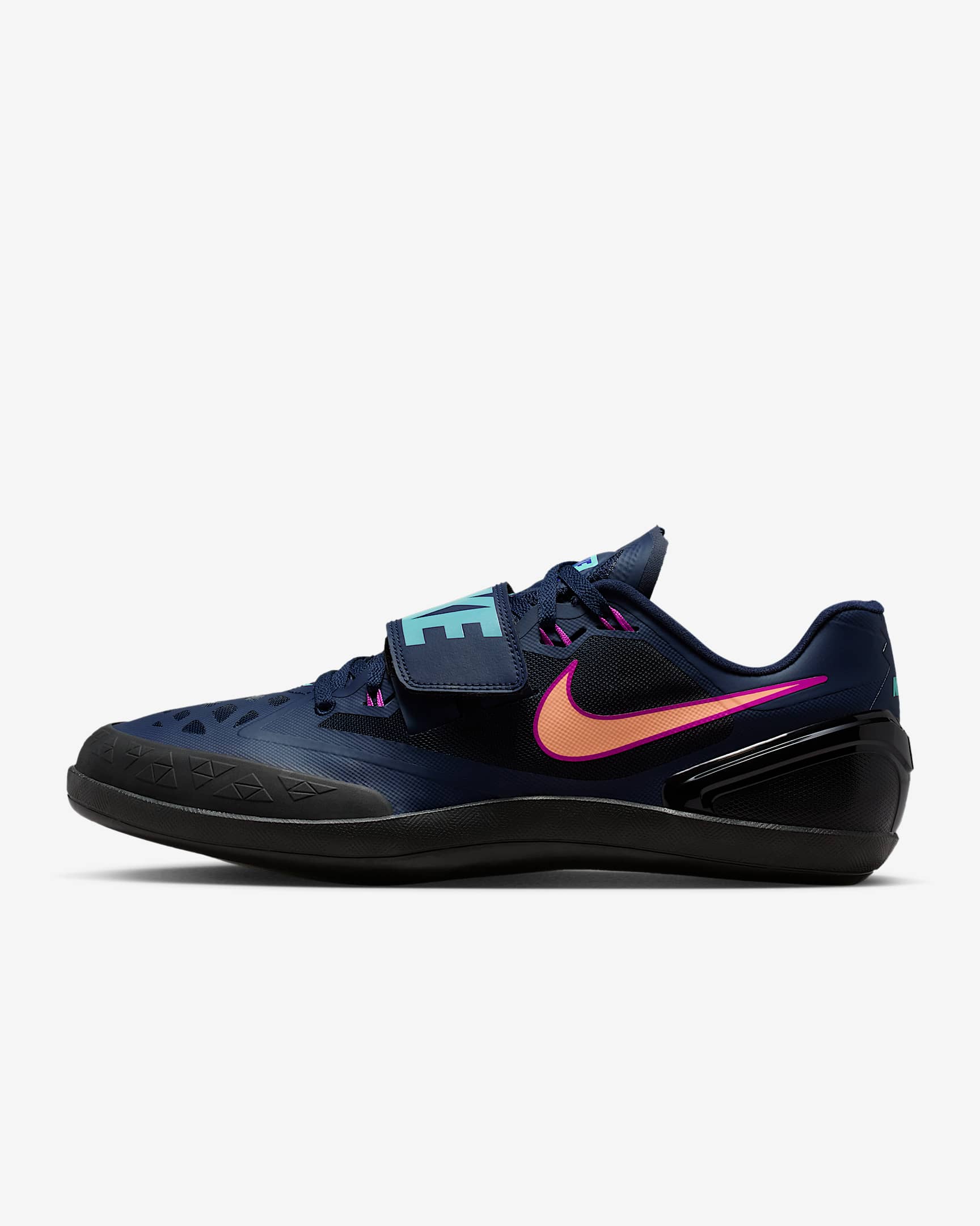Nike Zoom Rotational 6 Track & Field Throwing Shoes - Obsidian/Hyper Violet/Hyper Turquoise/Orange Pulse