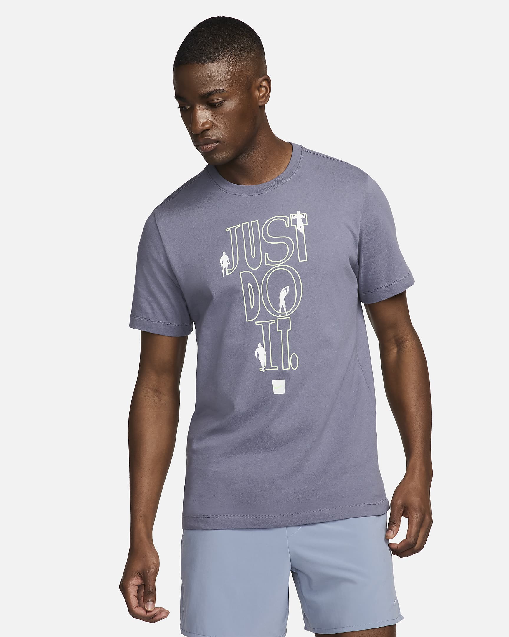 Nike Men's Fitness T-Shirt - Light Carbon