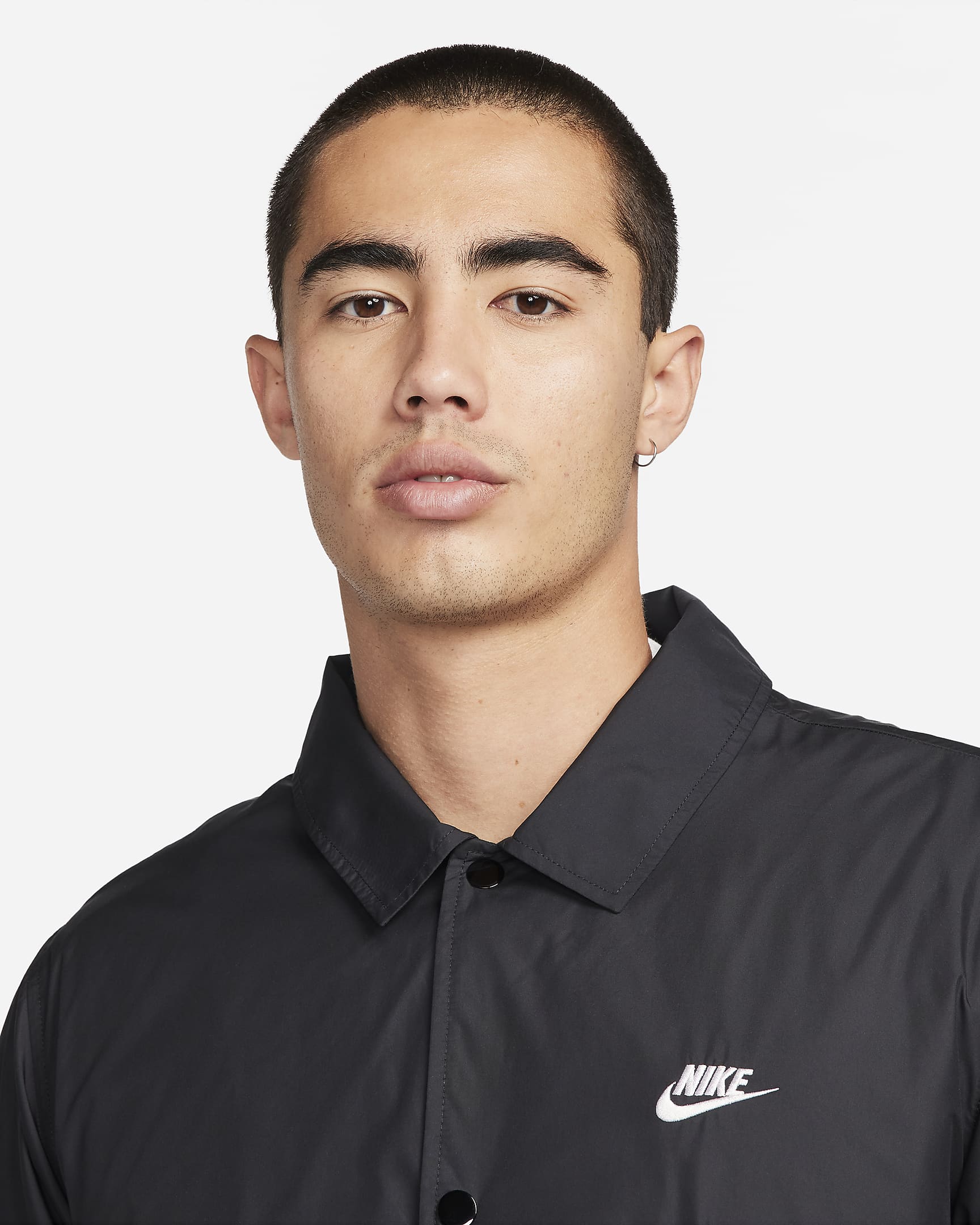 Nike Club Men's Coaches' Jacket - Black/White