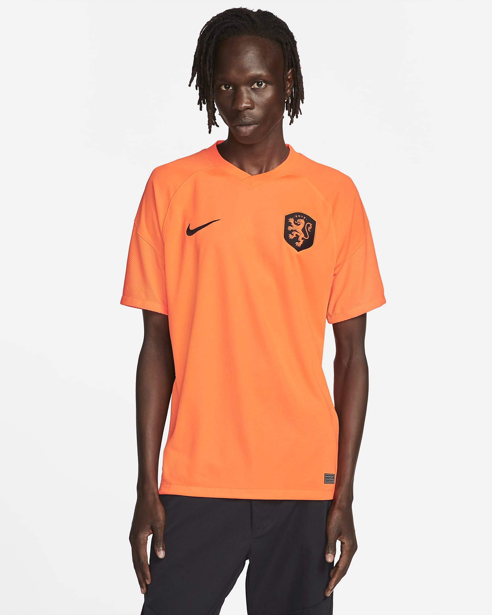 Netherlands 2022 Stadium Home Men's Nike Dri-FIT Soccer Jersey - Total Orange/Black