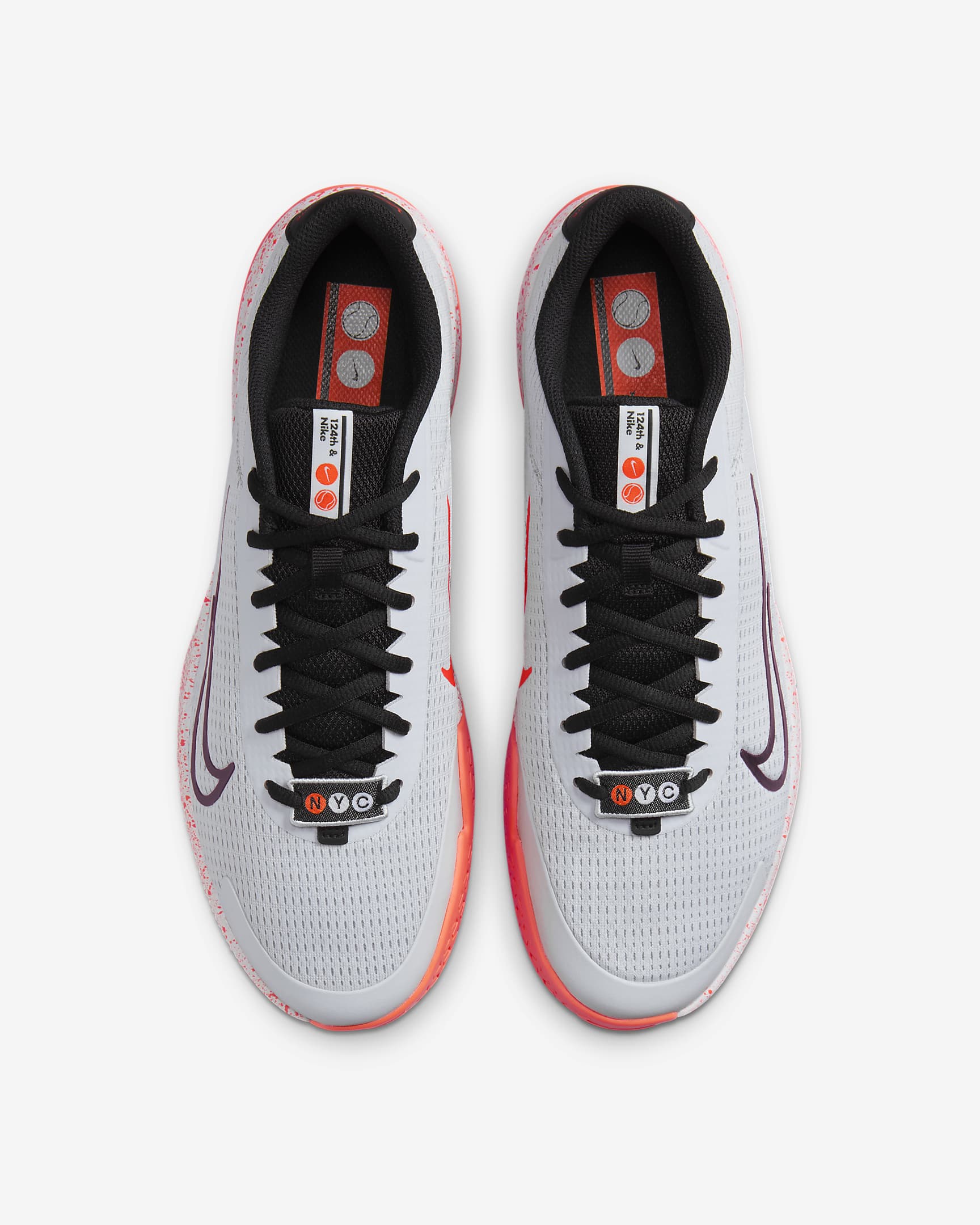 NikeCourt Vapor Lite 2 Premium Men's Hard Court Tennis Shoes - Pure Platinum/Hyper Crimson/Black