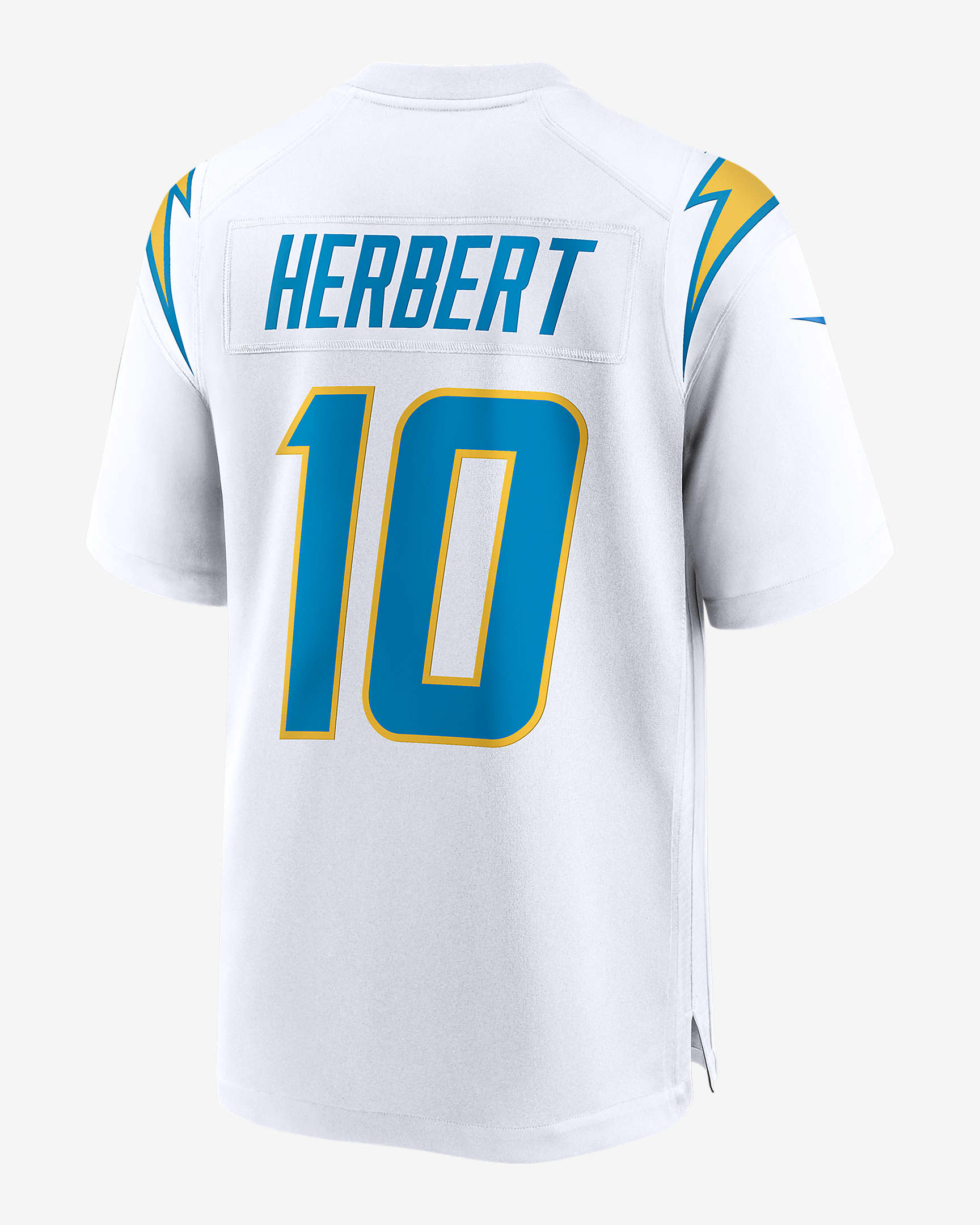 Jersey de fútbol americano Game para hombre NFL Los Angeles Chargers (Justin Herbert) - Blanco