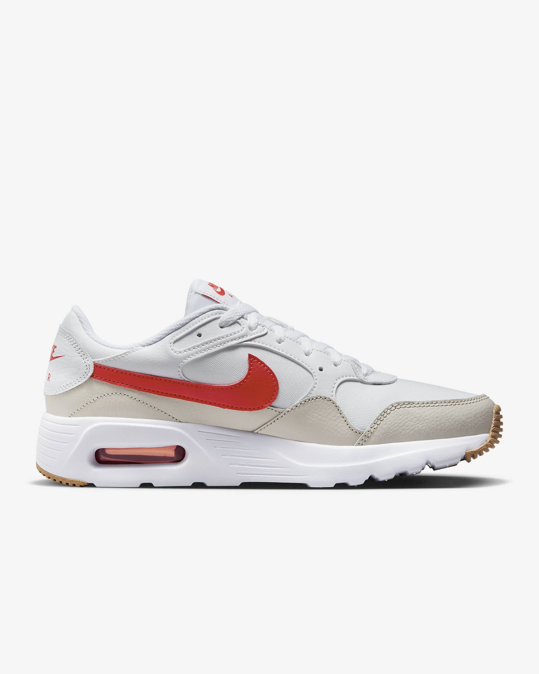 Nike Air Max SC Men's Shoes - White/Light Orewood Brown/Gum Light Brown/Picante Red