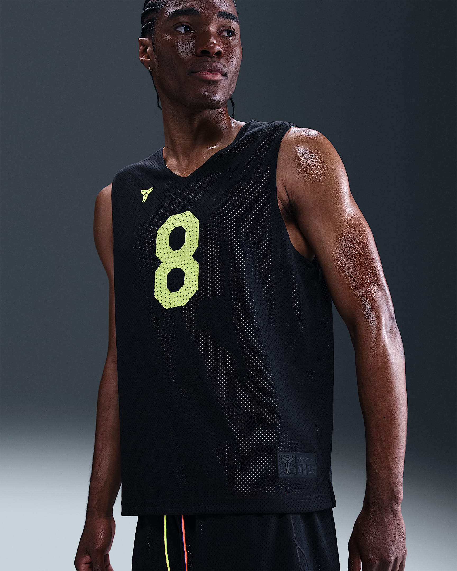 Kobe Nike Dri-FIT Reversible Jersey - Black/Bright Crimson/White
