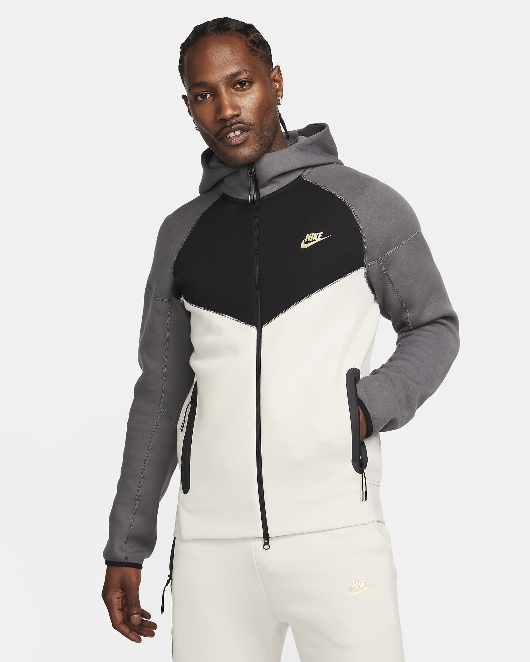 Sweat à Capuche Entièrement Zippé Nike Sportswear Tech Fleece Windrunner Pour Homme Nike Be 4344