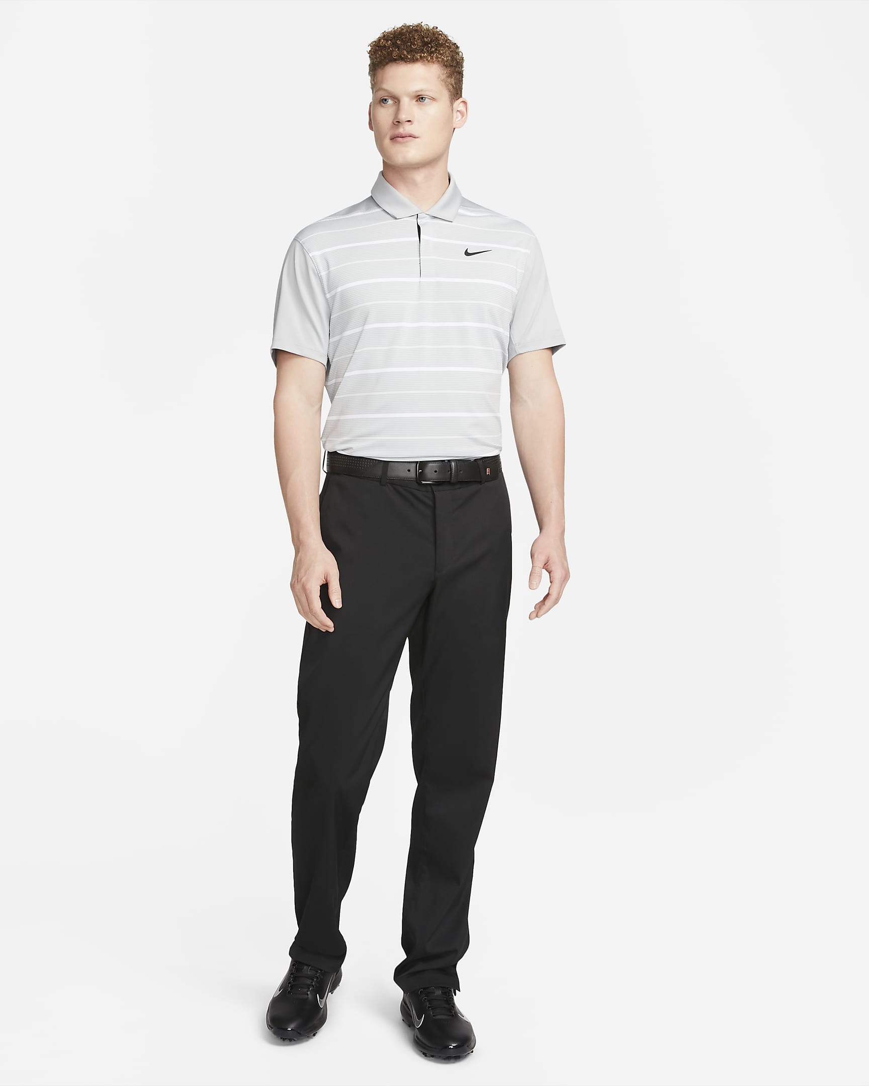 Nike Dri-FIT Tiger Woods Men's Striped Golf Polo. Nike IL