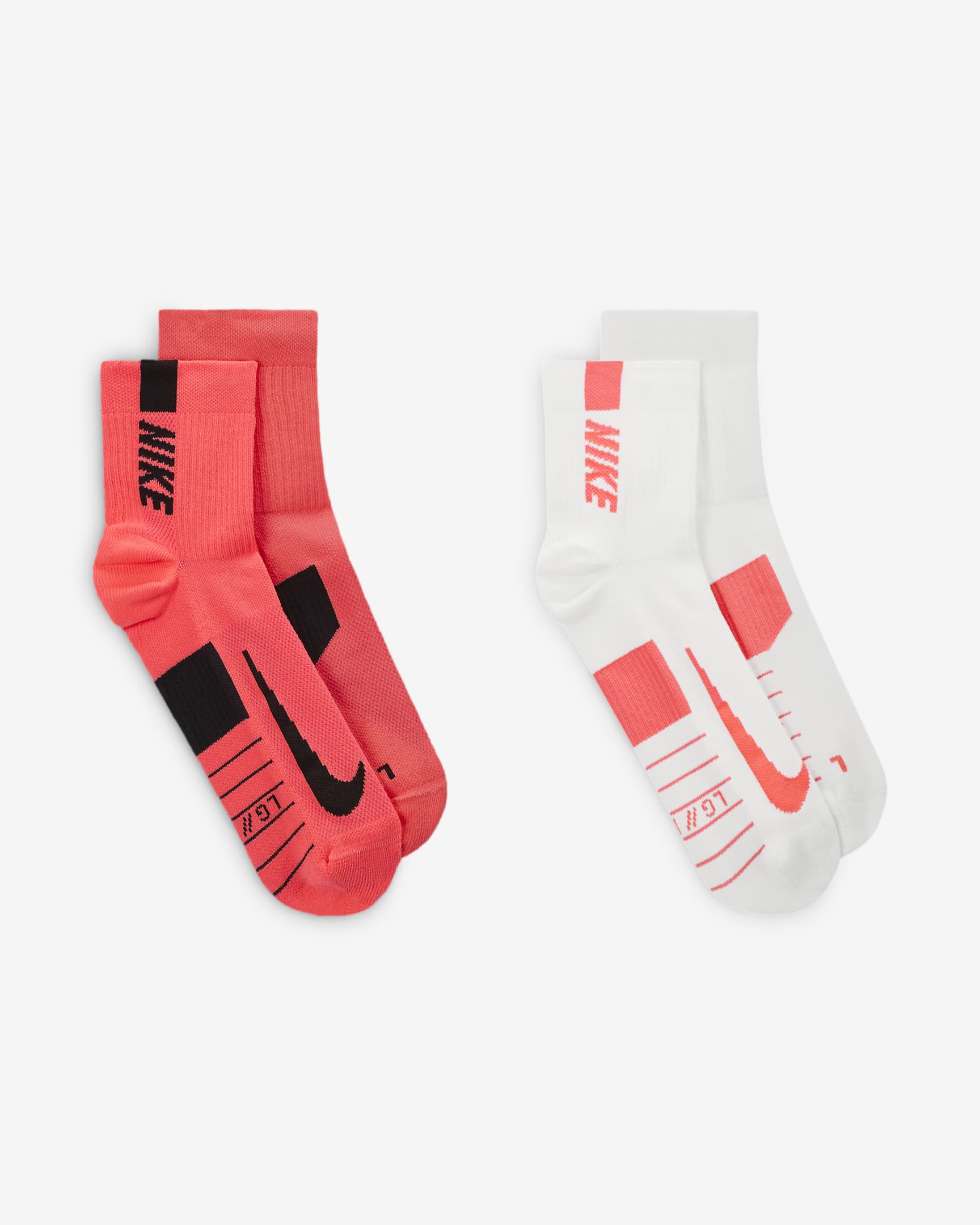 Nike Multiplier Running Knöchelsocken (2 Paar) - Multi-Color