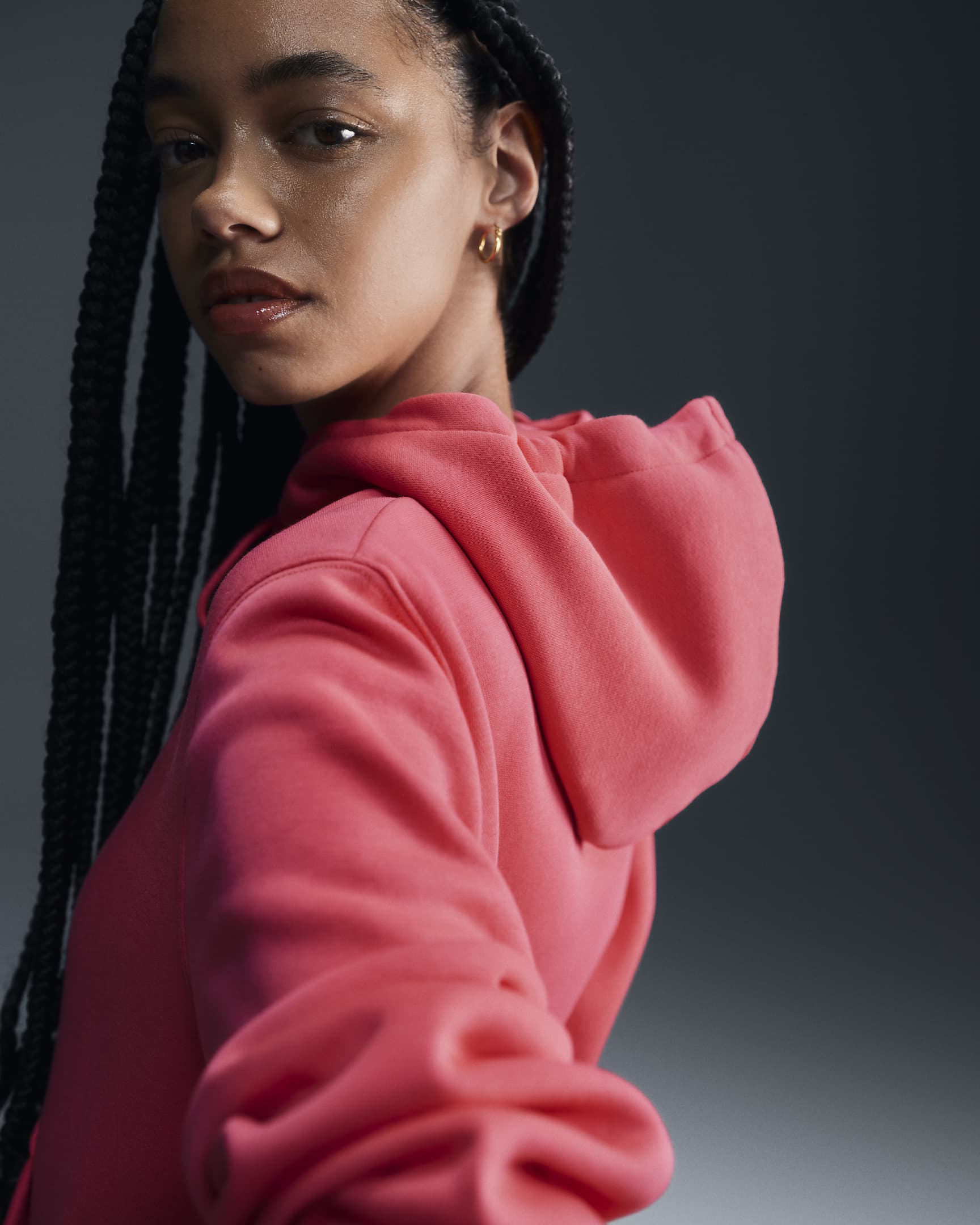 Felpa pullover con cappuccio Nike Sportswear Phoenix Fleece – Donna - Aster Pink/Sail