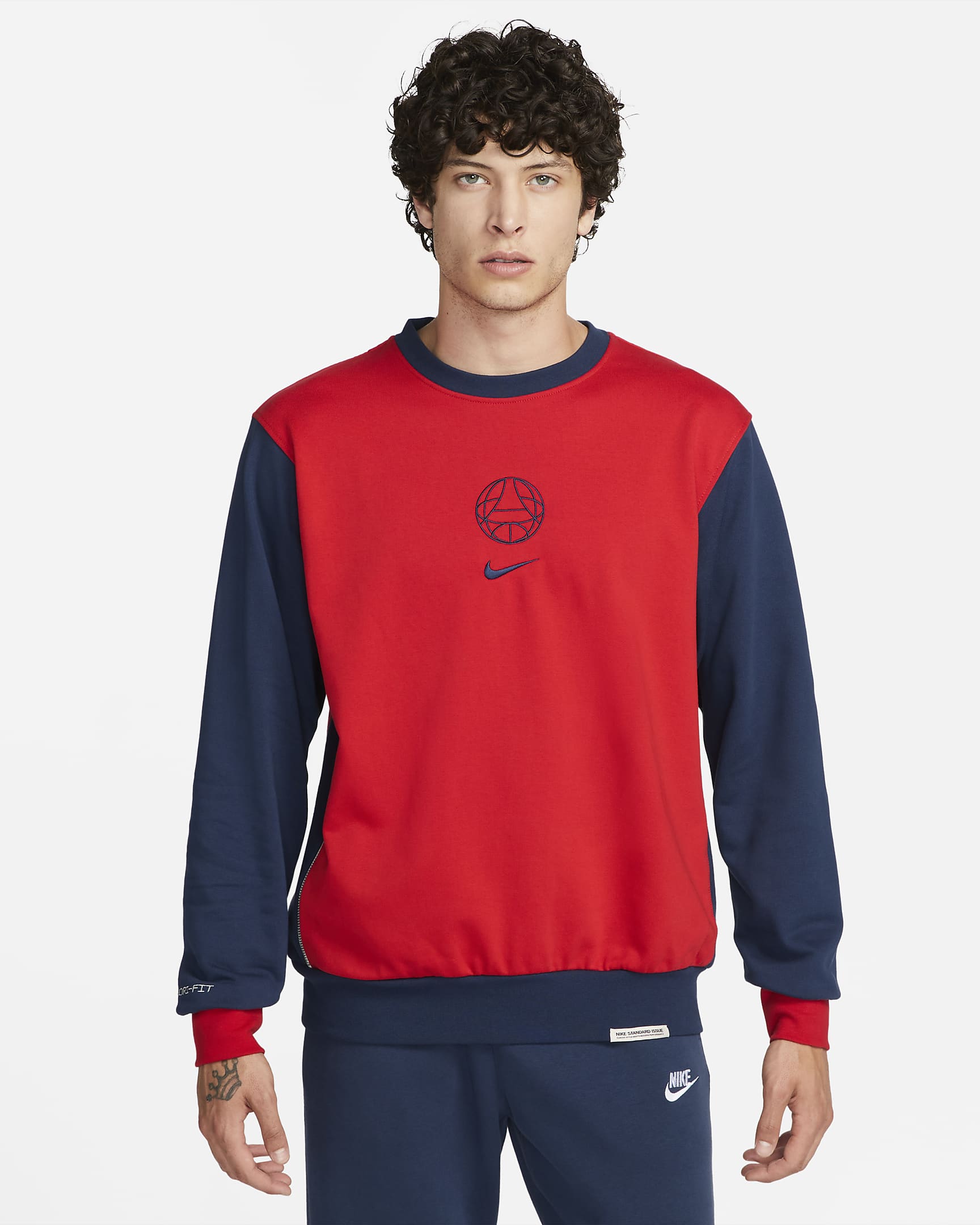 Paris Saint-Germain Men's Nike Soccer Graphic Crew-Neck Top - University Red/Midnight Navy/Midnight Navy