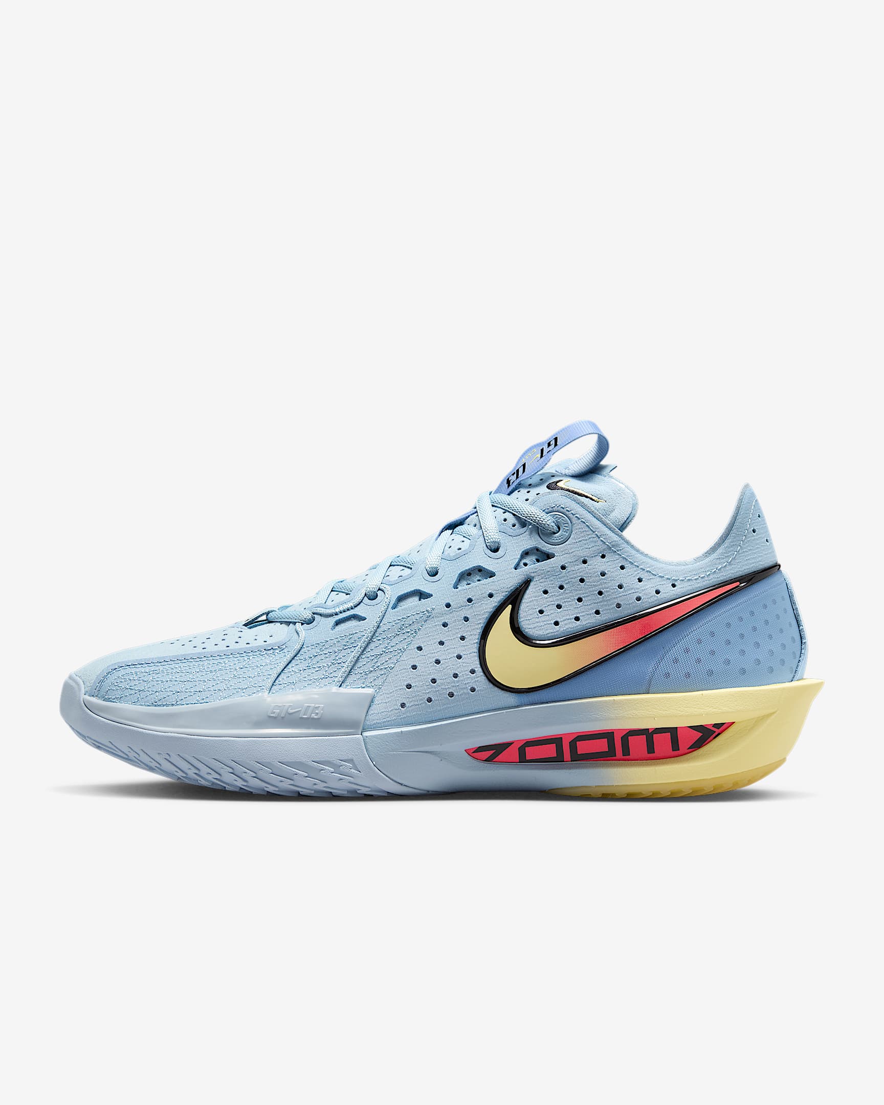 Tenis de básquetbol Nike G.T. Cut 3 - Azul militar claro/Amarillo bicicleta/Gris fútbol/Carmesí brillante