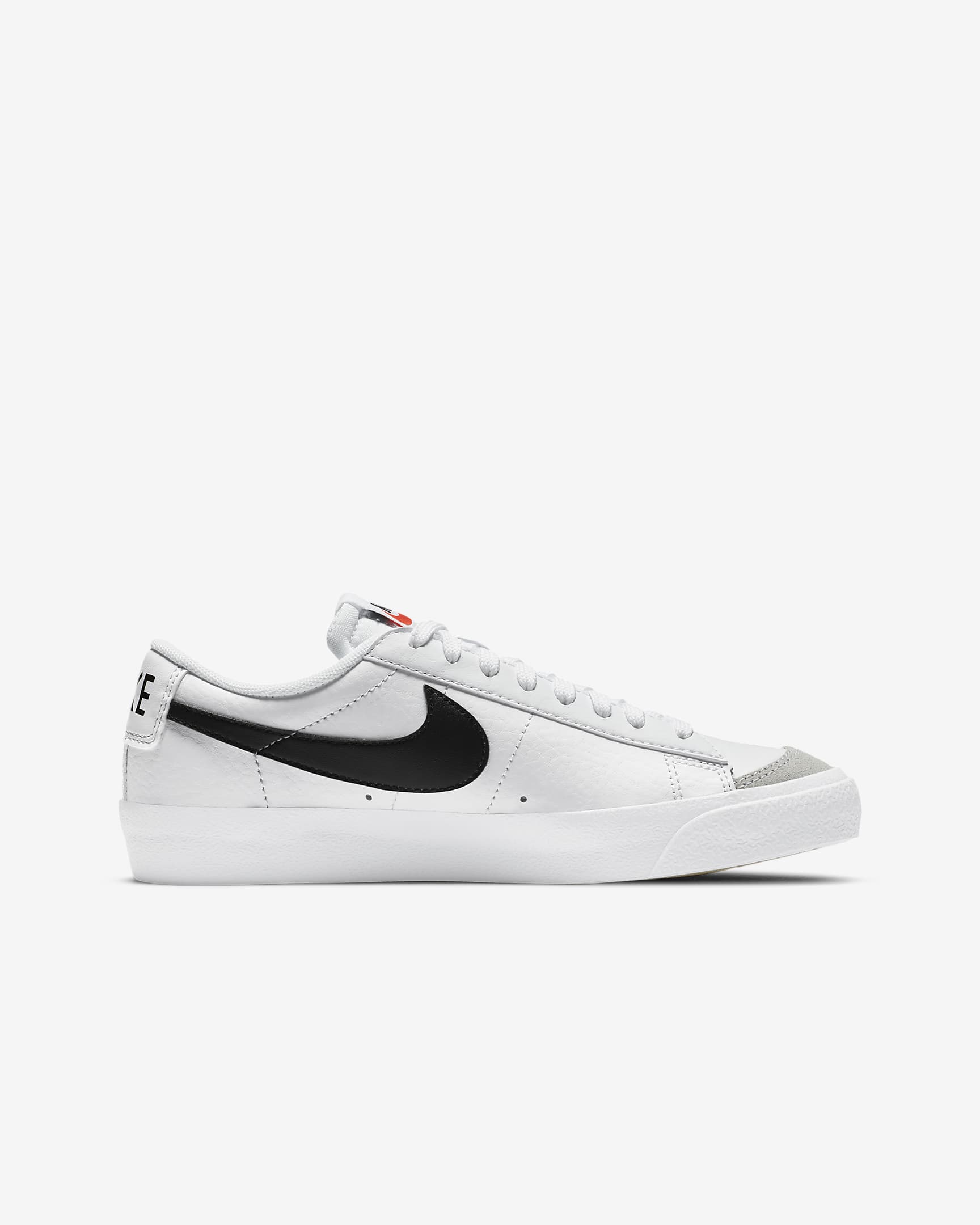 Nike Blazer Low '77 Big Kids' Shoes - White/Total Orange/Black