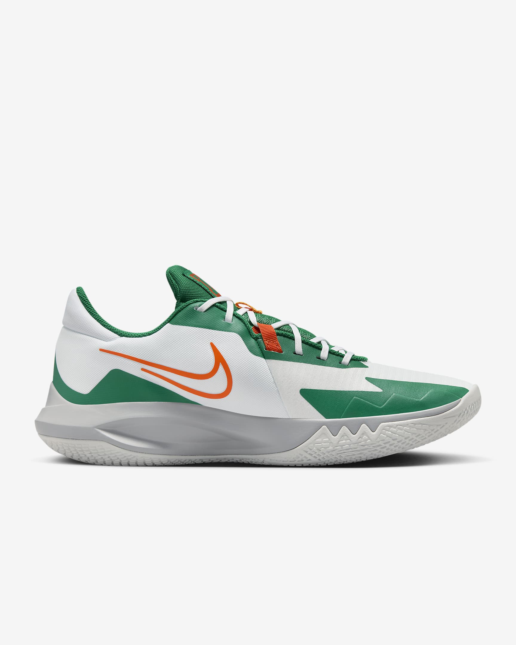 Nike Precision 6 Basketball Shoes - White/Malachite/Sundial/Safety Orange