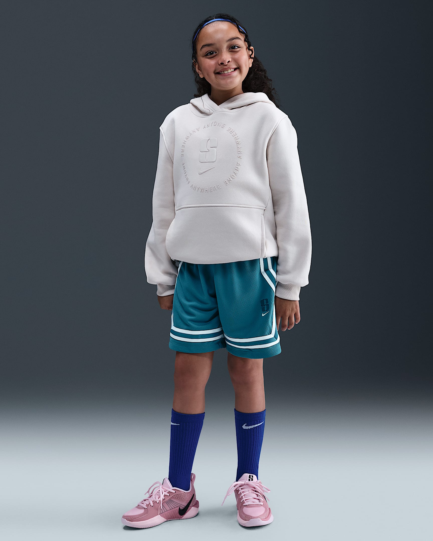 Sabrina Crossover Big Kids' Dri-FIT Basketball Shorts - Rift Blue/Blue Force/Glacier Blue