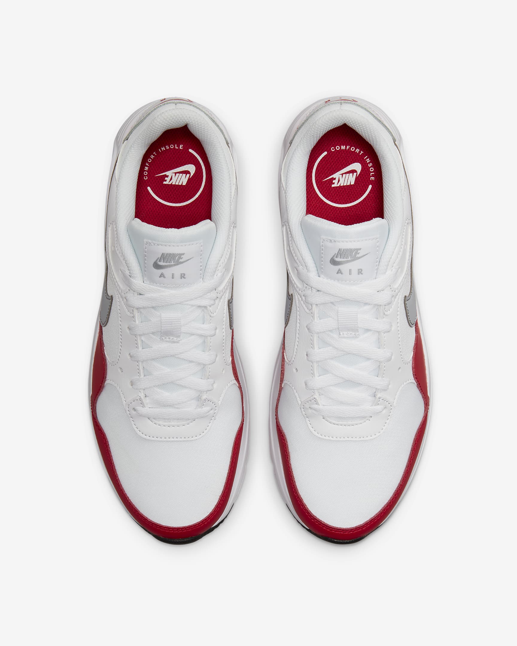 Chaussure Nike Air Max SC pour homme - Blanc/University Red/Noir/Wolf Grey