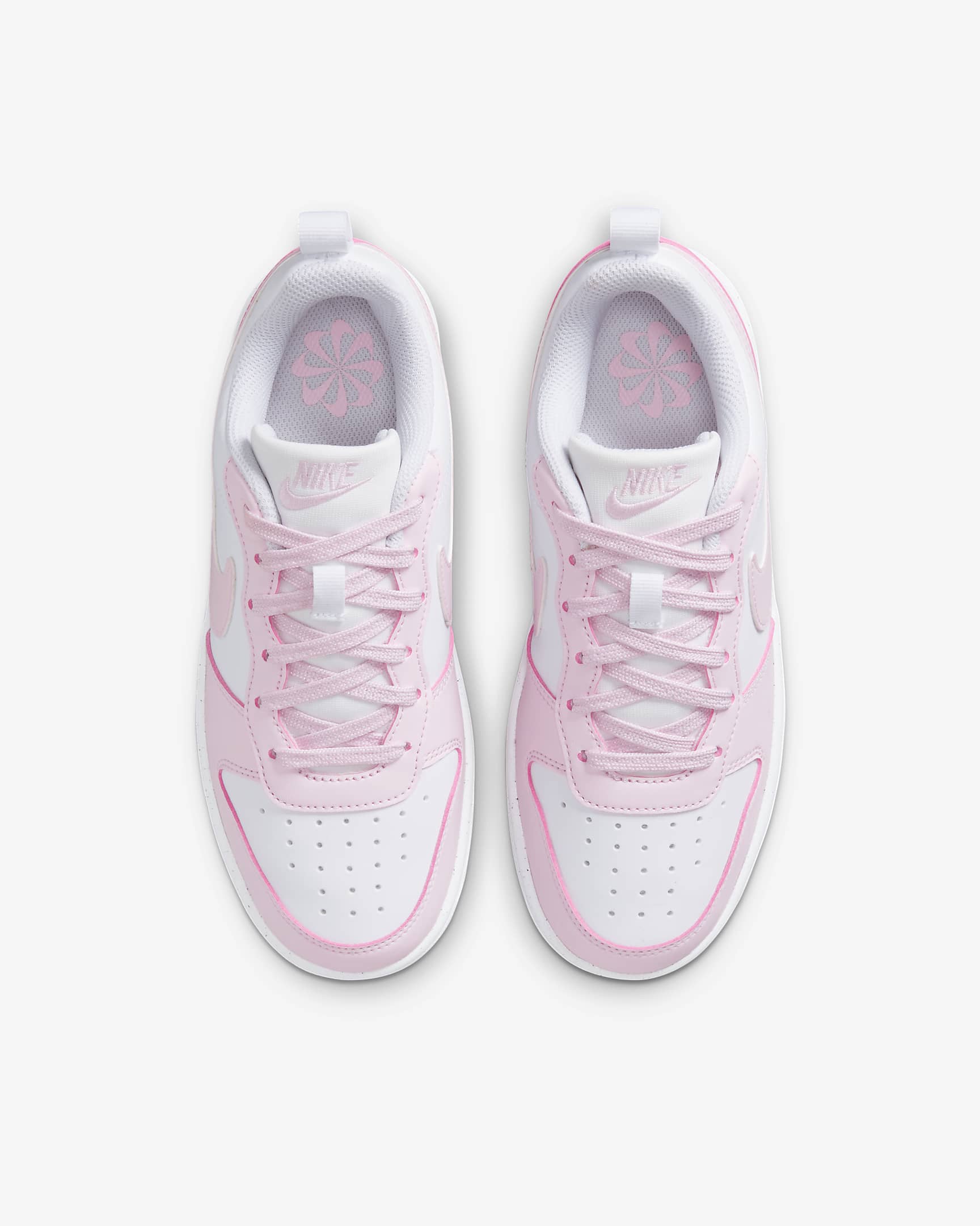 Nike Court Borough Low Recraft kinderschoenen - Wit/Pink Foam