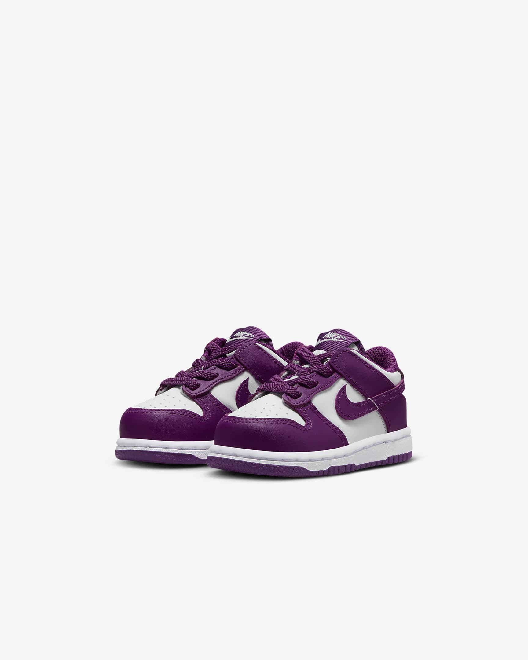 Nike Dunk Low Schuh für Babys und Kleinkinder - Weiß/Weiß/Viotech