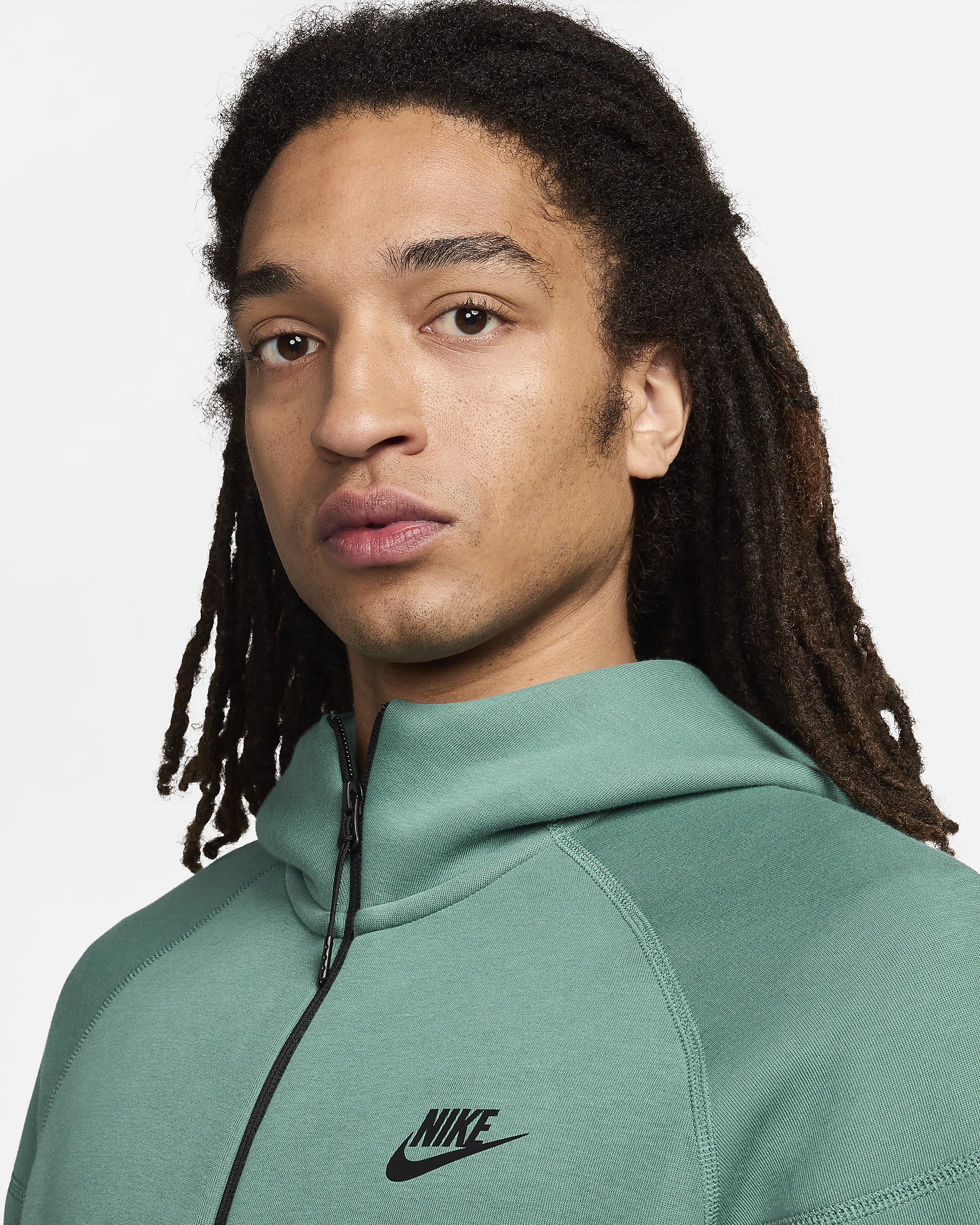 Nike Sportswear Tech Fleece Windrunner Hoodie met rits voor heren - Bicoastal/Zwart