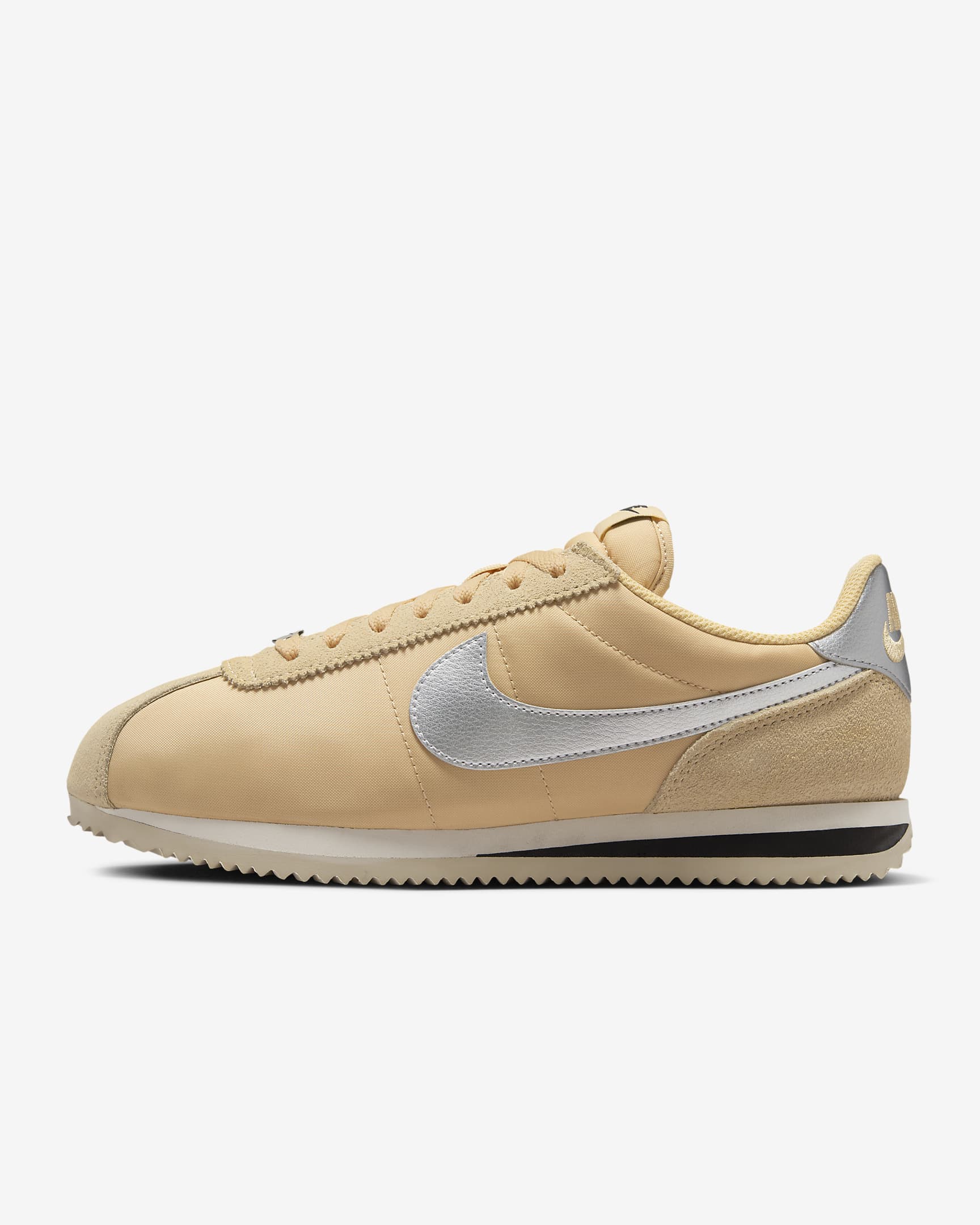 Nike Cortez Textile Shoes - Sesame/Light Orewood Brown/Black/Metallic Silver