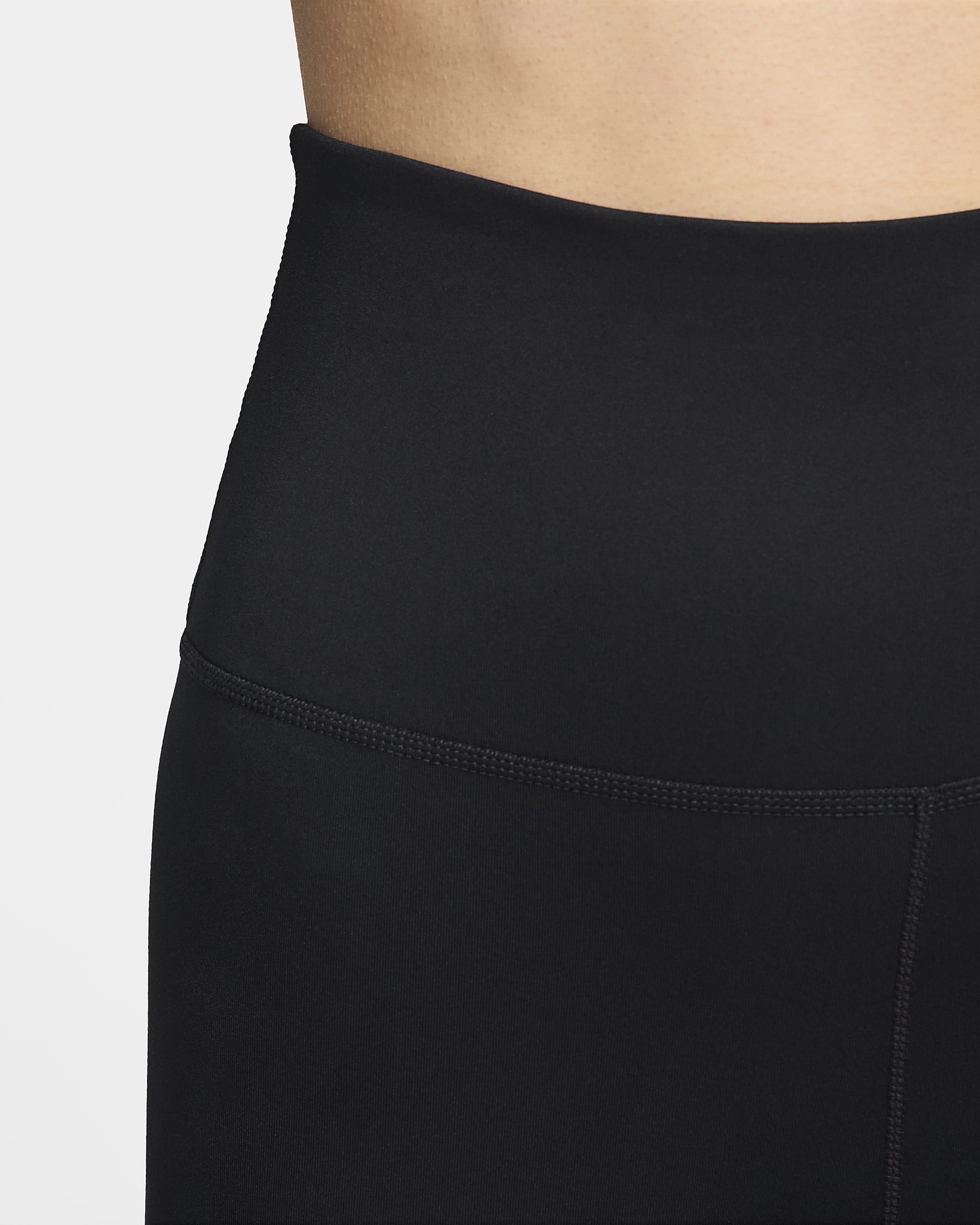 Nike One sykkelshorts med høyt liv til dame (18 cm) - Svart/Sail