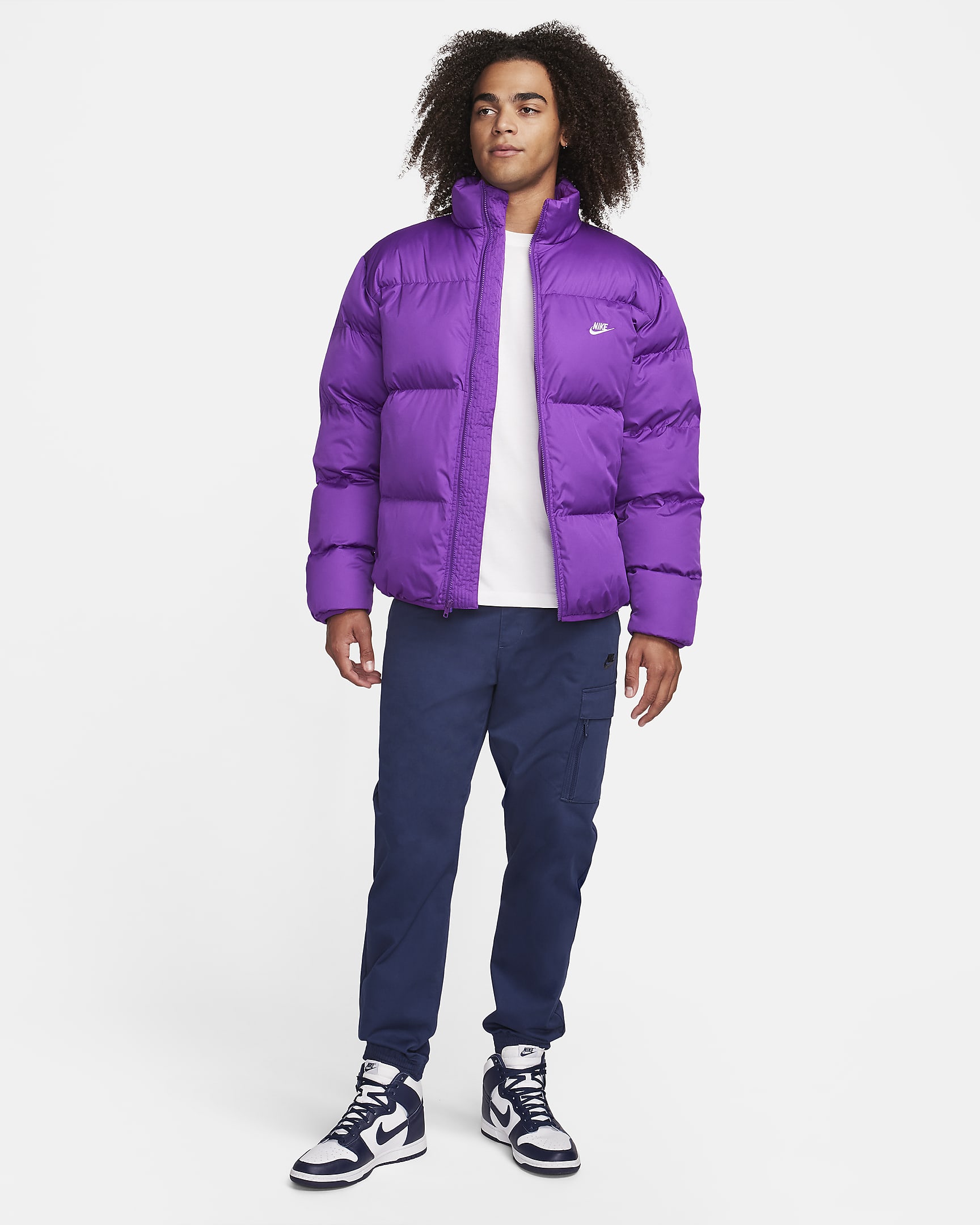 Nike Sportswear Club Chaqueta acolchada - Hombre - Disco Purple/Blanco