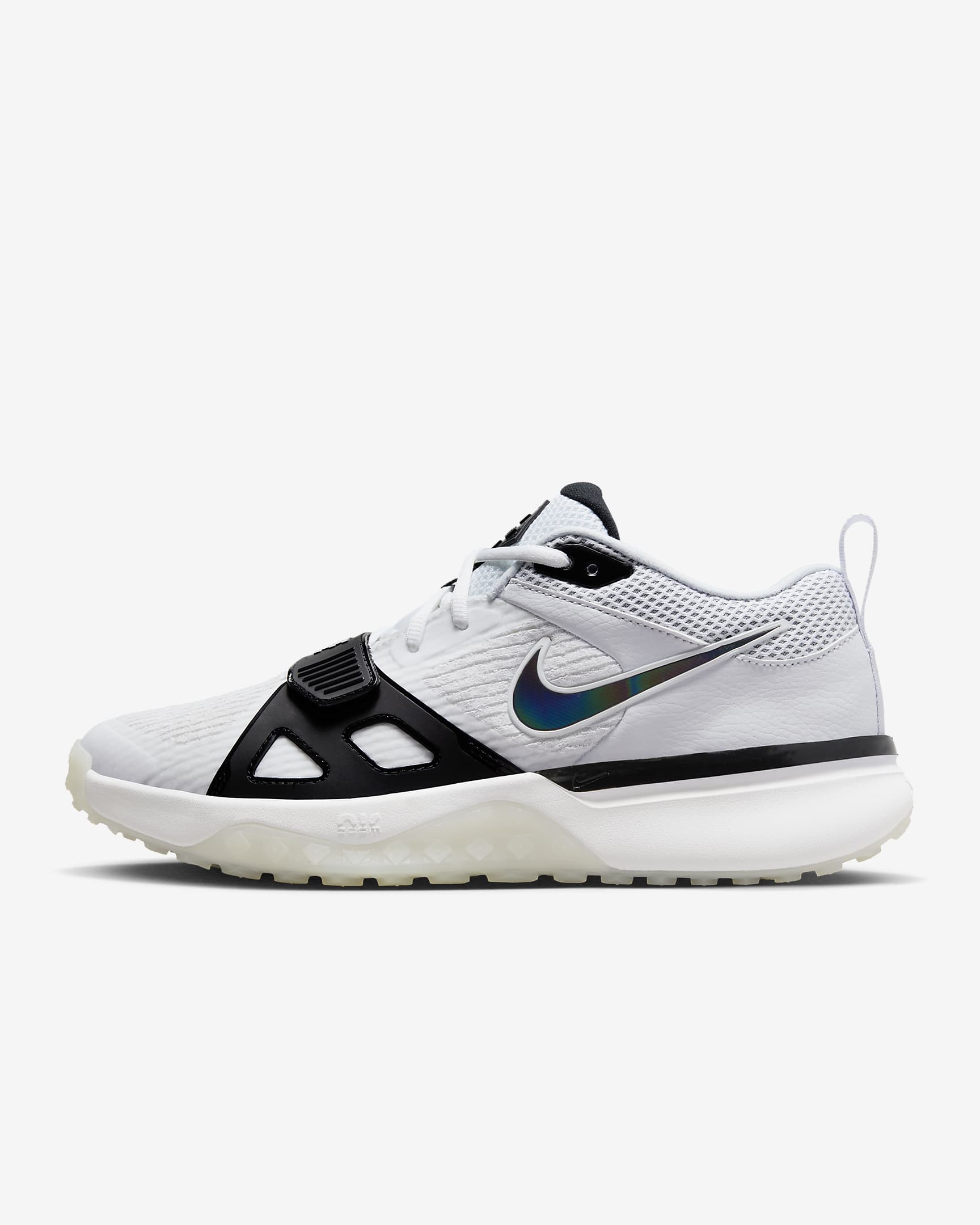 Tenis de béisbol para hombre Nike Air Zoom Diamond Elite Turf - Blanco/Platino puro/Carmesí brillante/Negro