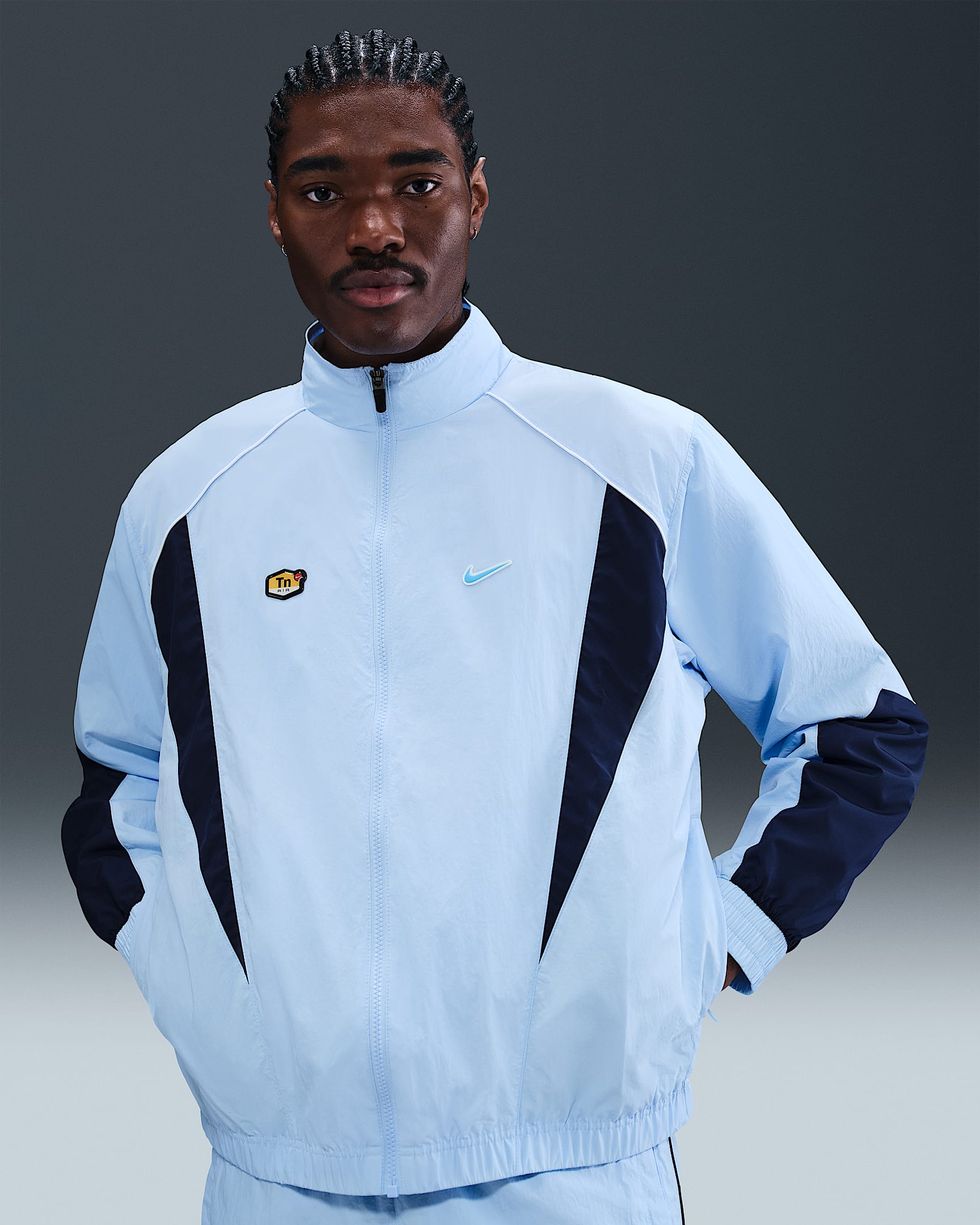 Träningsjacka Nike Sportswear i vävt material för män - Celestine Blue/Obsidian/Blue Chill