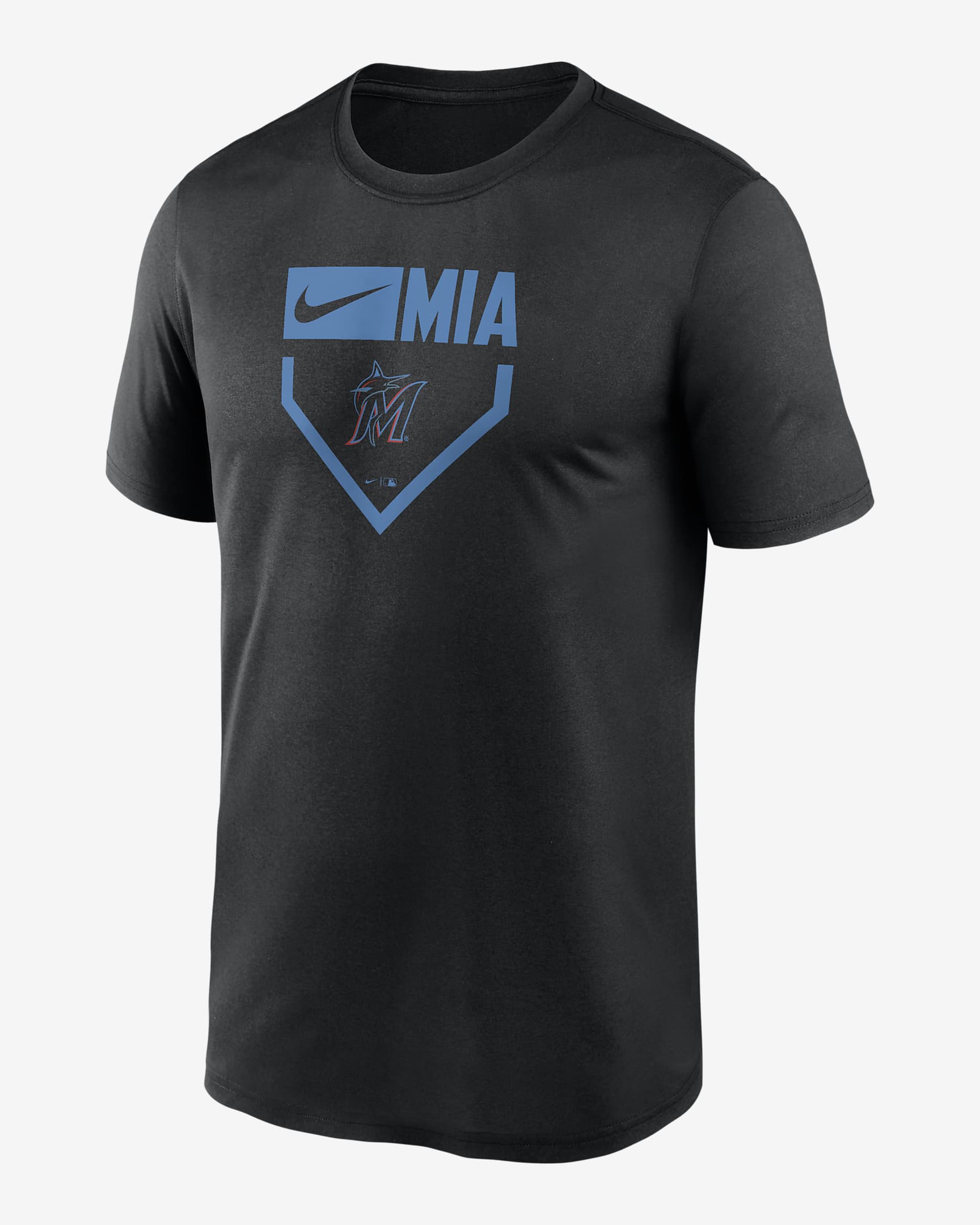 Playera Nike Dri-fit De La Mlb Para Hombre Miami Marlins Home Plate 