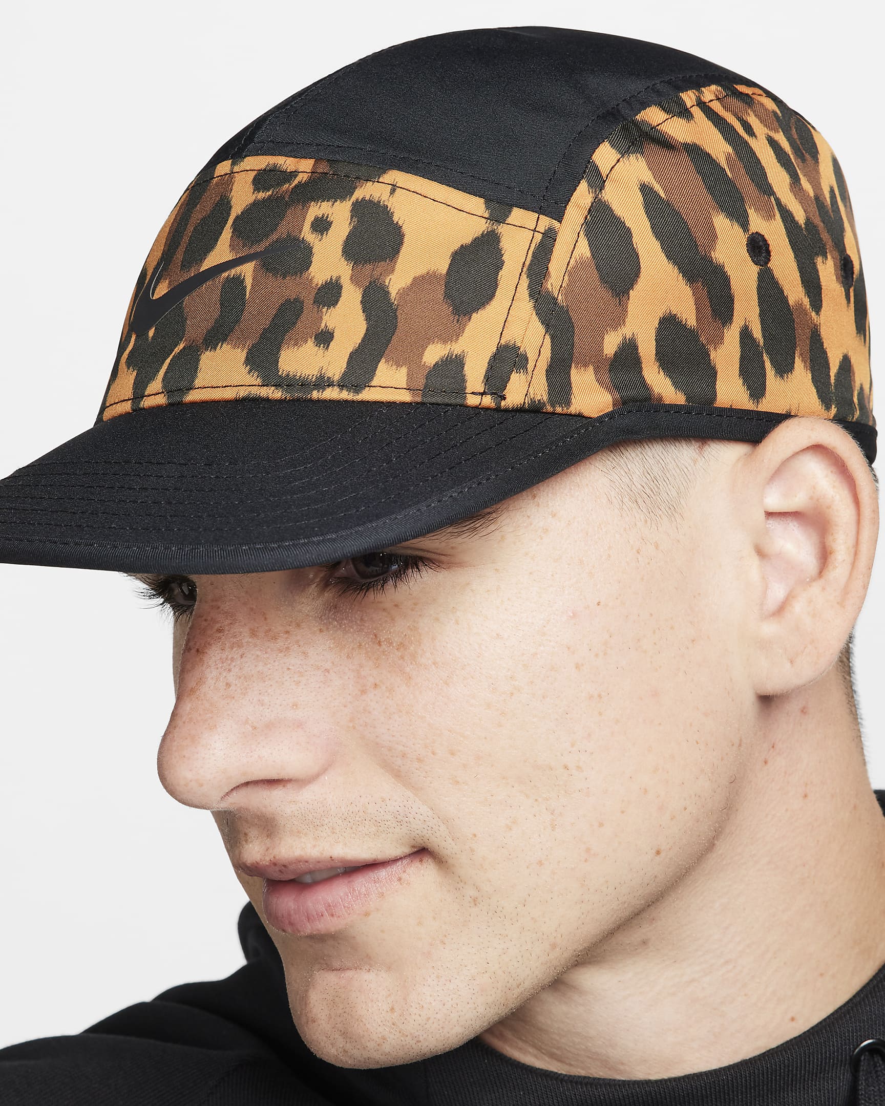 Nike Dri-FIT Fly Unstructured Flat-Bill Animal Print Cap - Monarch/Cacao Wow/Black/Black