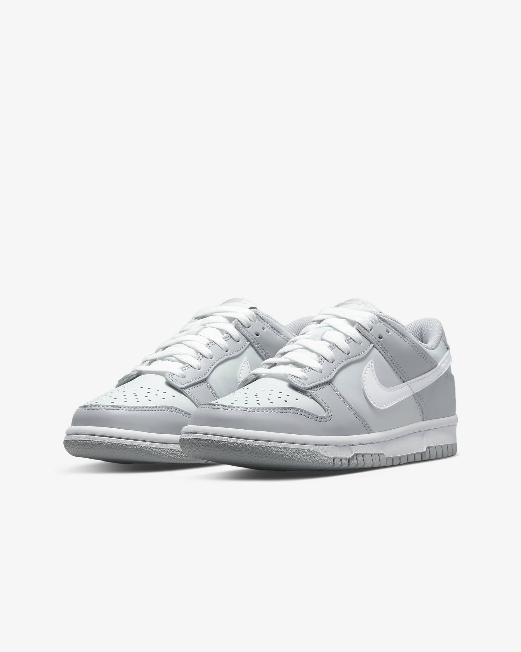 Nike Dunk Low Big Kids' Shoes - Pure Platinum/Wolf Grey/White