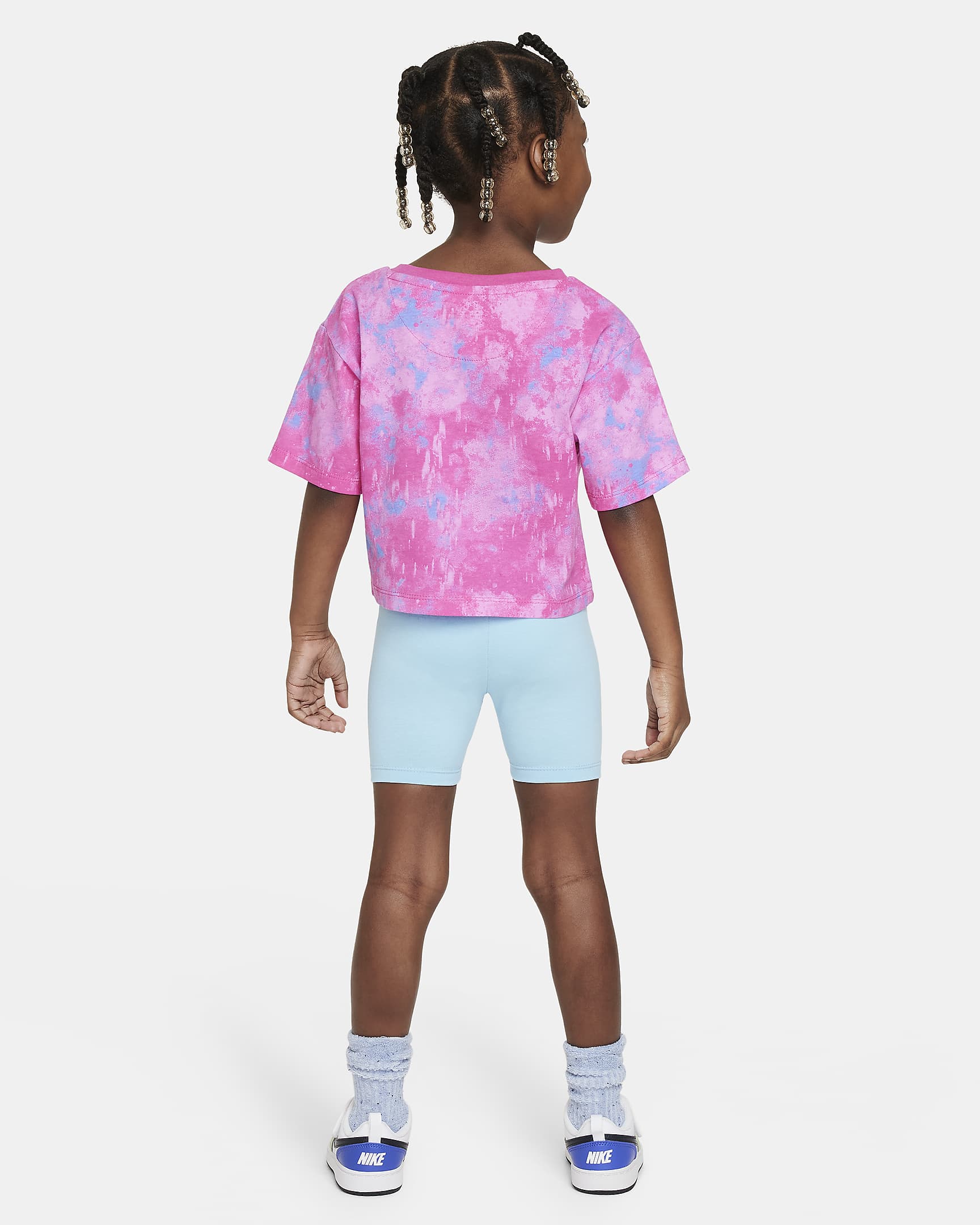 Conjunto de shorts de dos piezas infantil Nike - Azul acuario