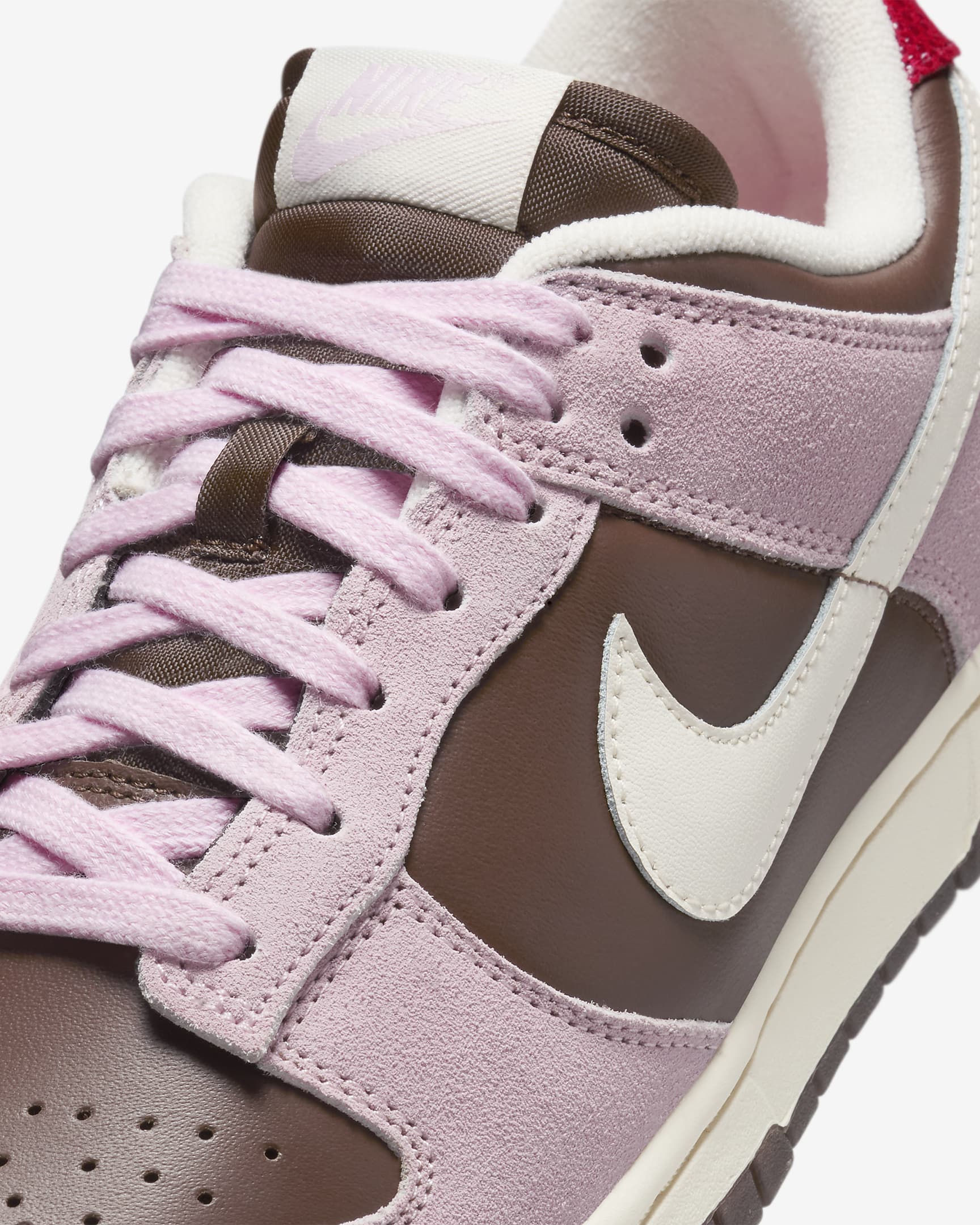 รองเท้าผู้หญิง Nike Dunk Low - Cacao Wow/Pink Foam/University Red/Pale Ivory