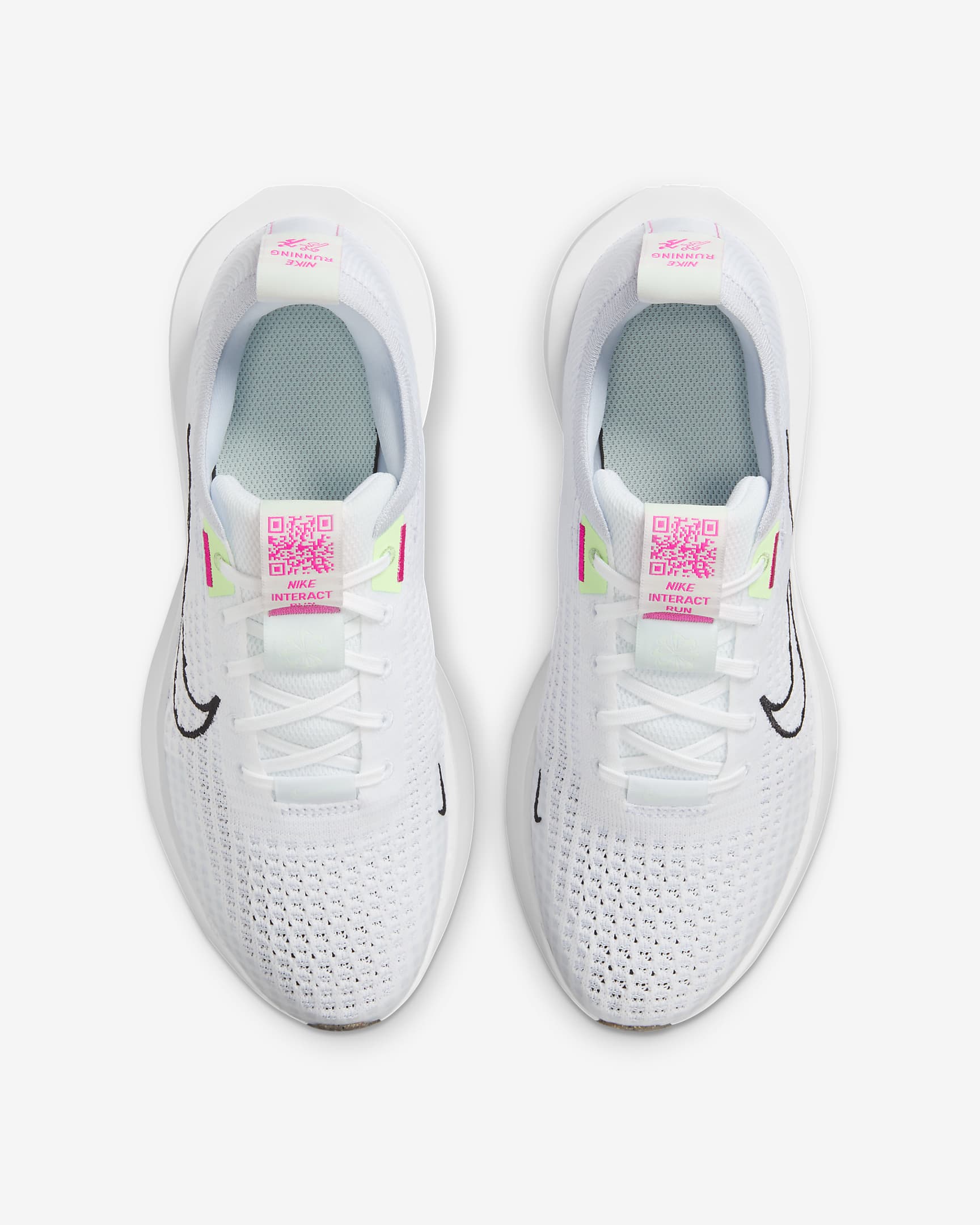 Tenis de correr en pavimento para mujer Nike Interact Run - Blanco/Gris fútbol/Verde vapor/Negro