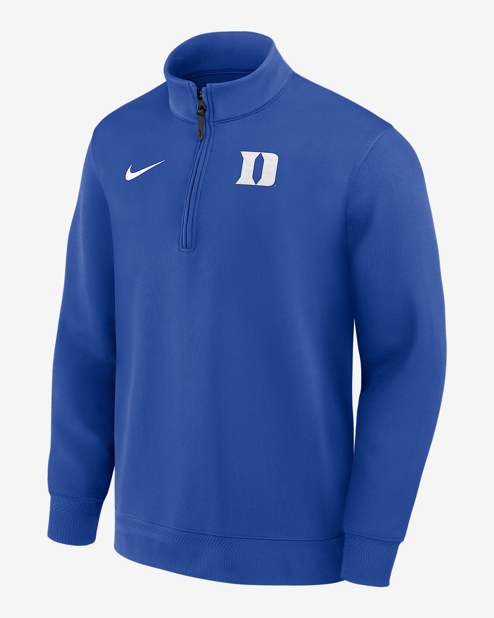 Playera de manga larga universitaria Nike Dri-FIT de medio cierre para hombre Duke Coaches - Royal