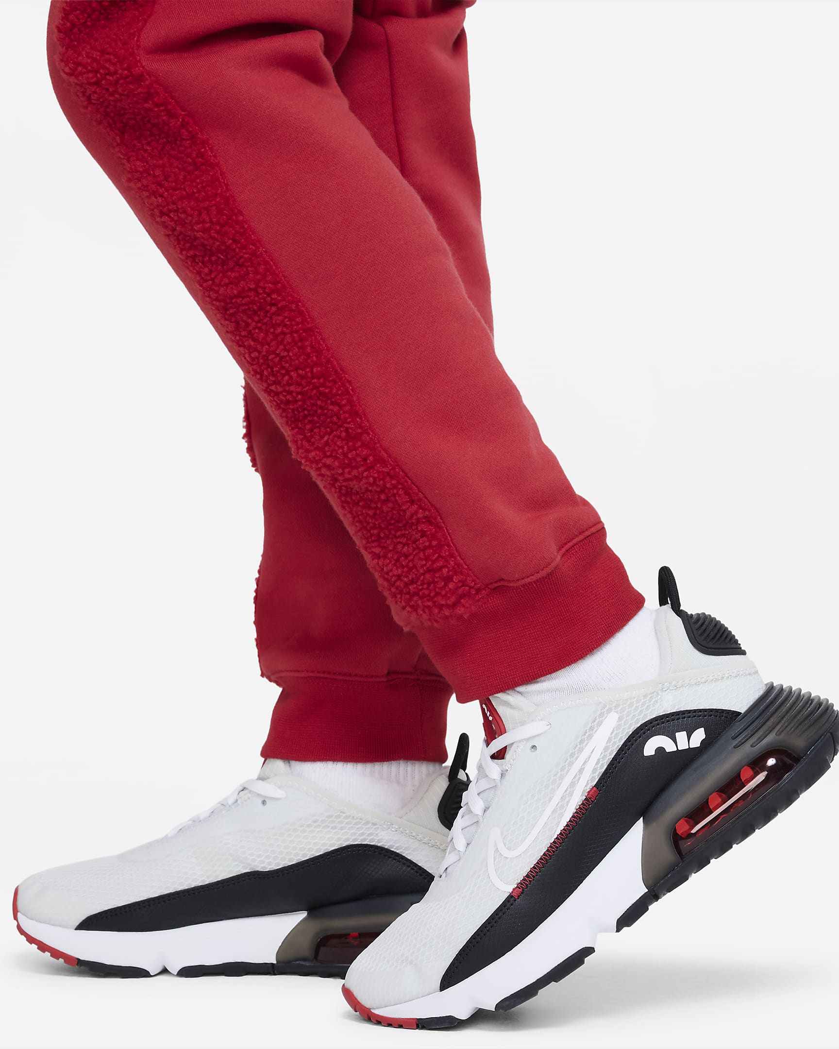 Nike Sportswear Club Fleece Big Kids' (Boys') Winterized Pants - Gym Red/White