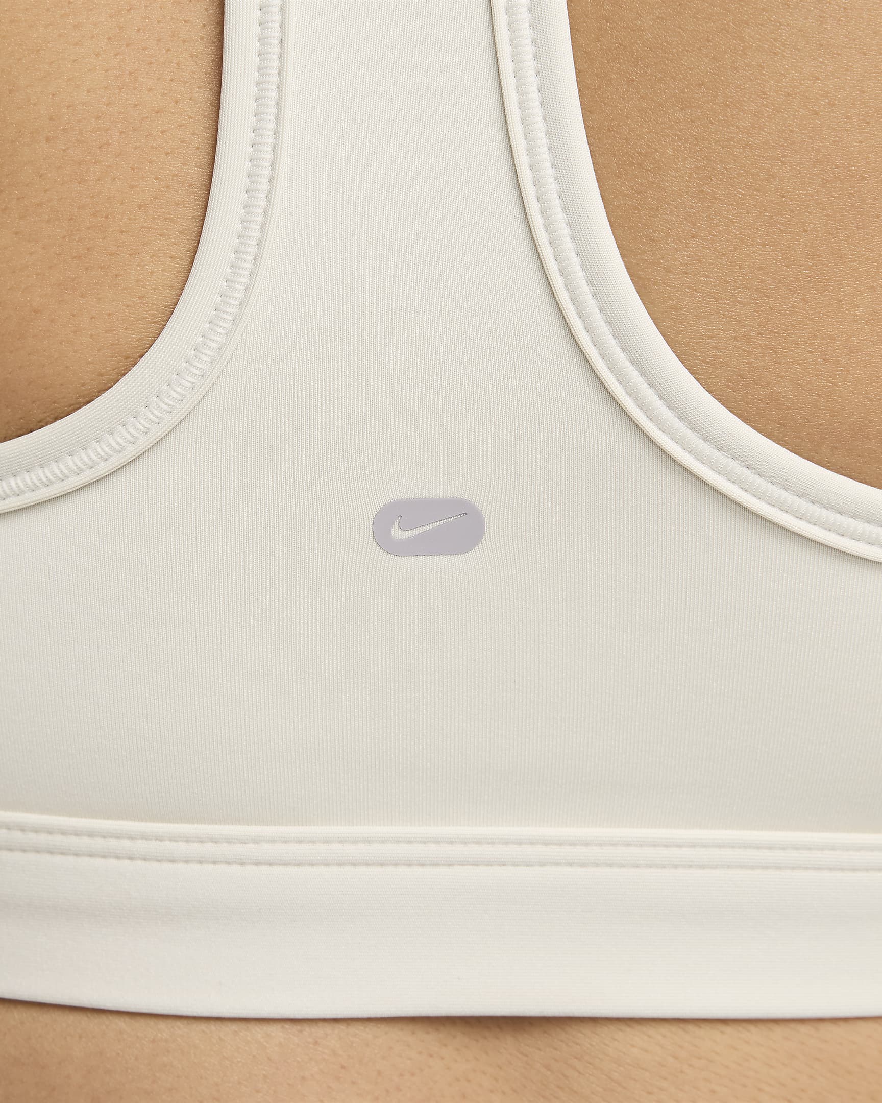 Nike Swoosh Medium-Support Women's Padded Sports Bra - Light Bone/Off-Noir/Cement Grey