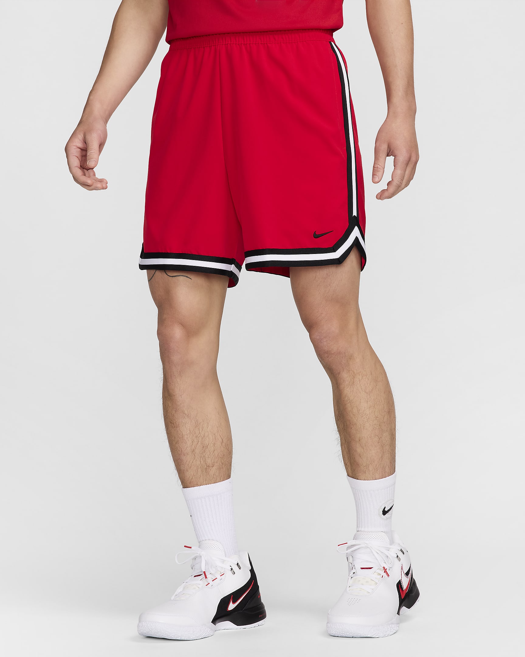 Nike DNA Men's Dri-FIT 6" UV Woven Basketball Shorts - University Red/Black/Black