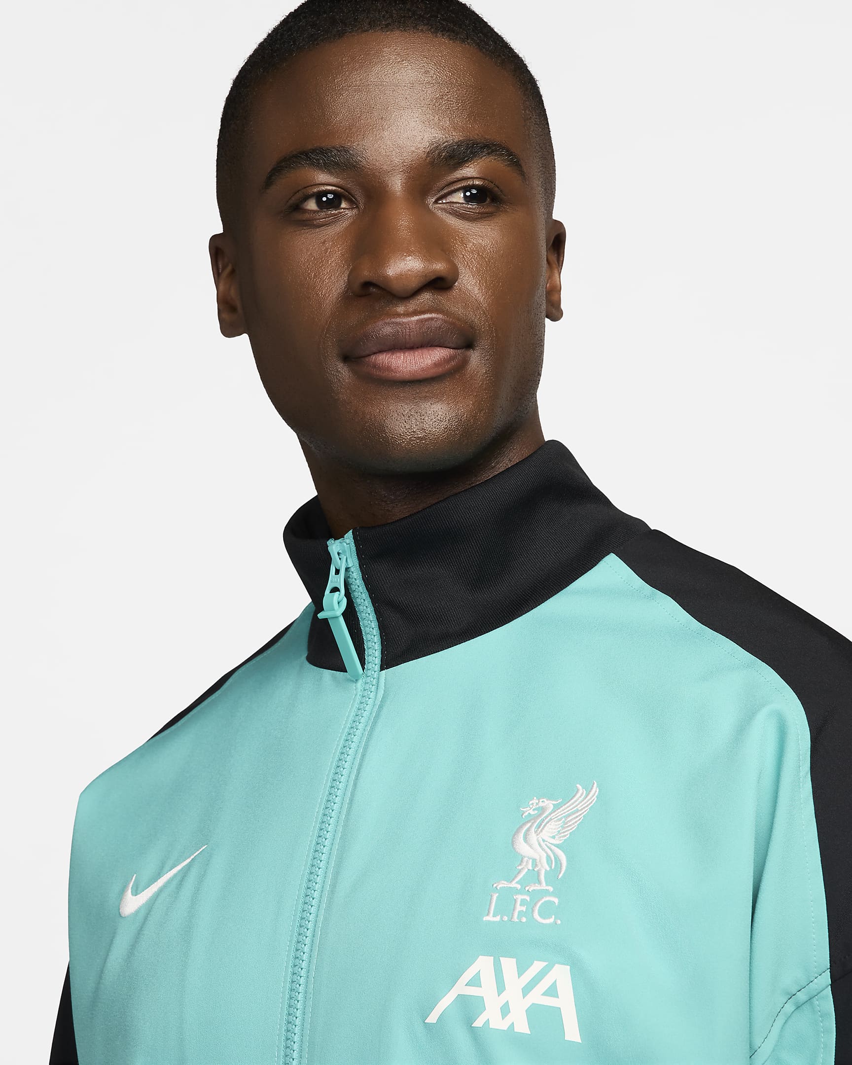 Liverpool FC Strike Nike Dri-FIT voetbaljack voor heren - Washed Teal/Zwart/Sail