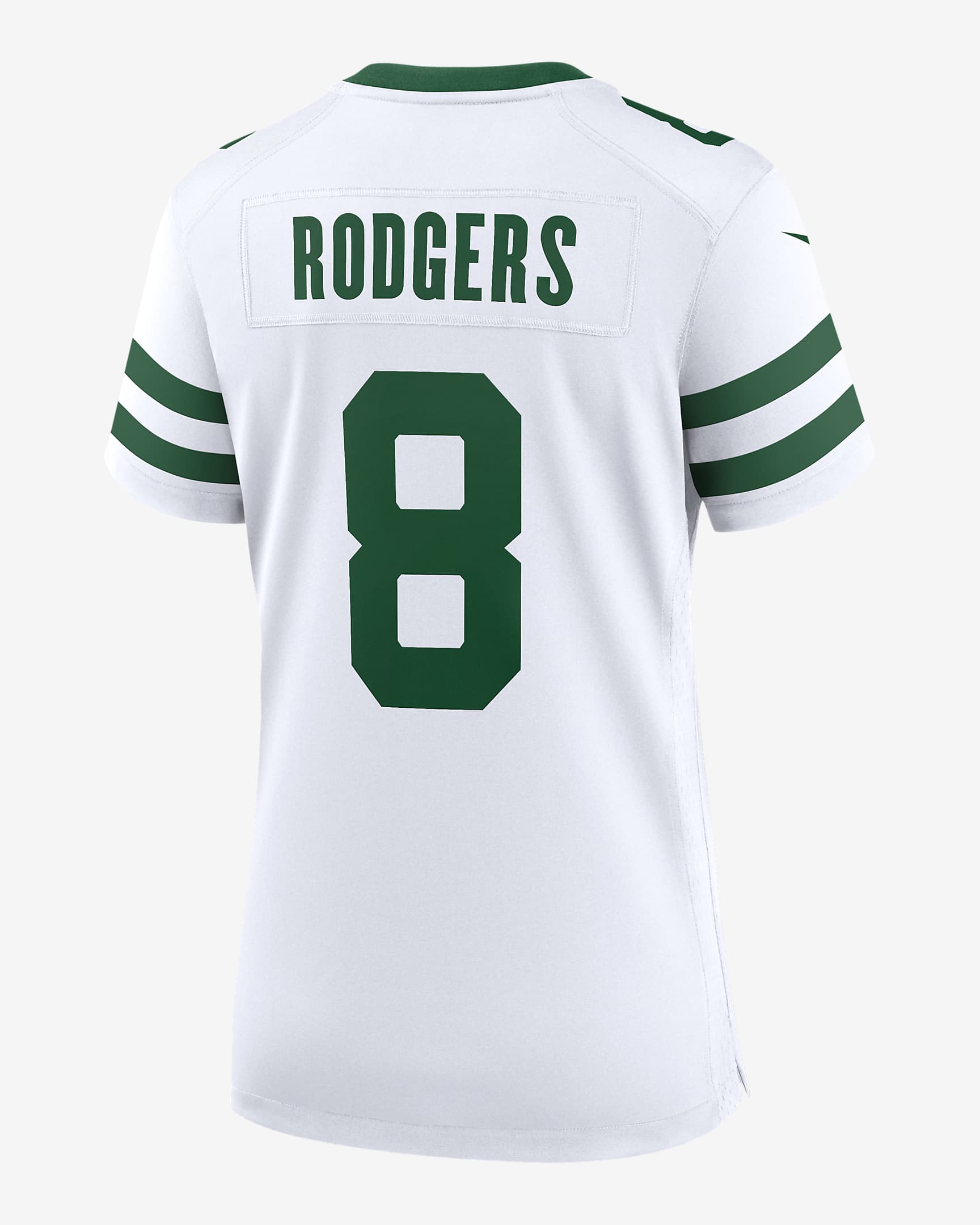 Jersey de fútbol americano Nike de la NFL Game para mujer Aaron Rodgers New York Jets - Blanco