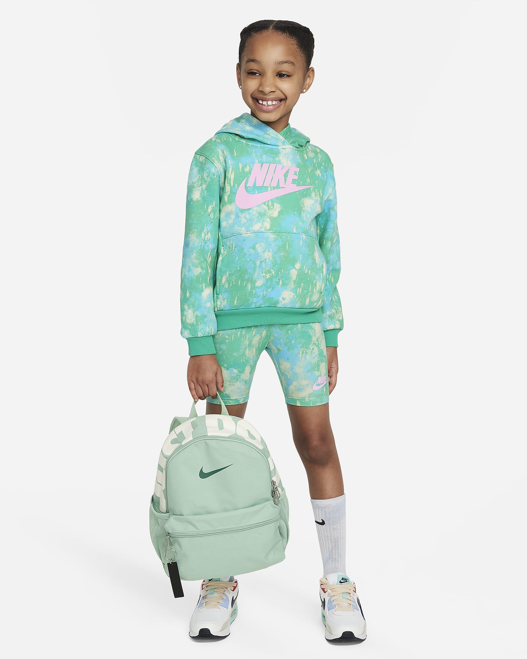 Sudadera sin cierre Club estampada para niños de preescolar Nike - Verde estadio