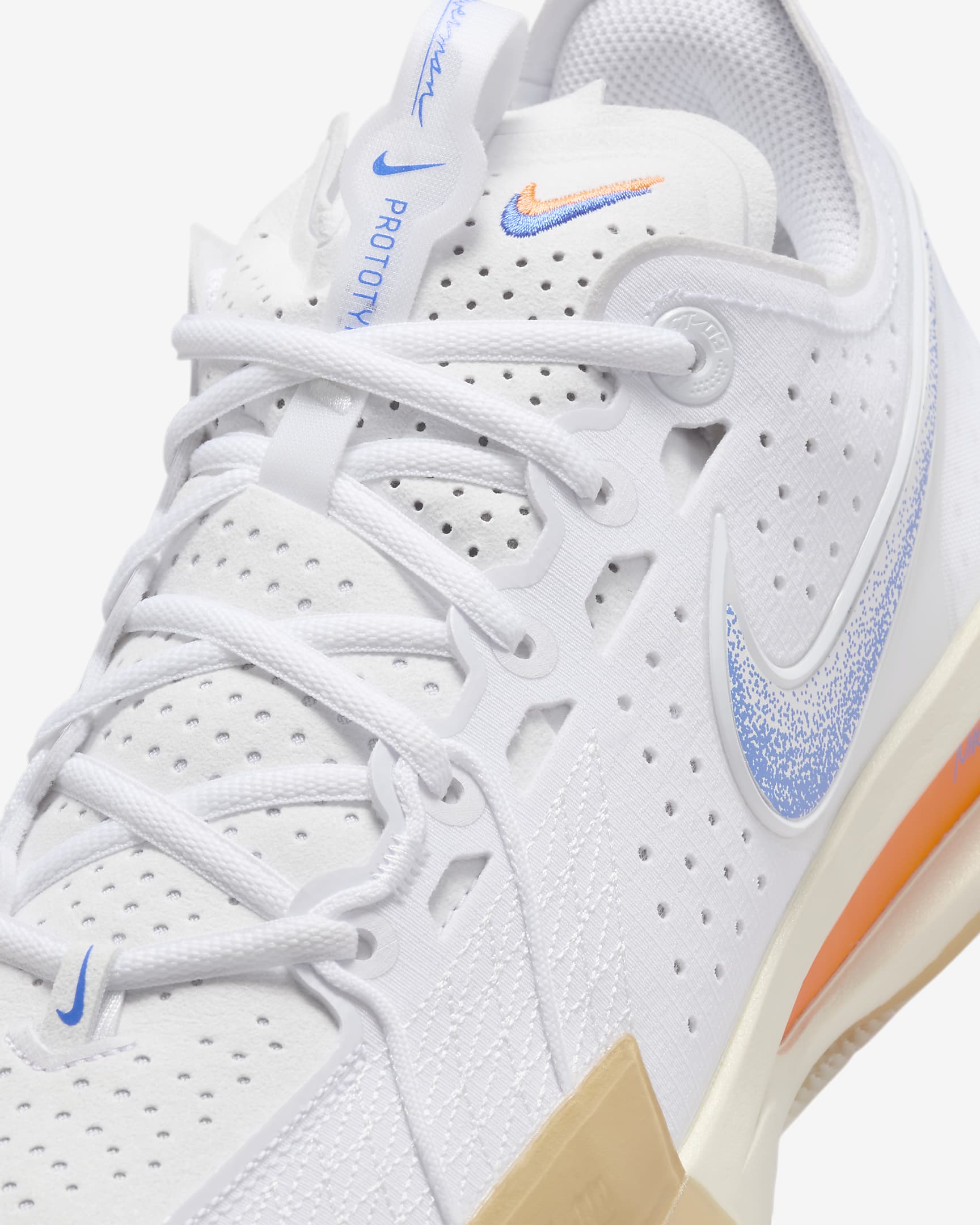 Nike G.T. Cut 3 Blueprint Basketball Shoes - White/Coconut Milk/Gum Yellow/Racer Blue