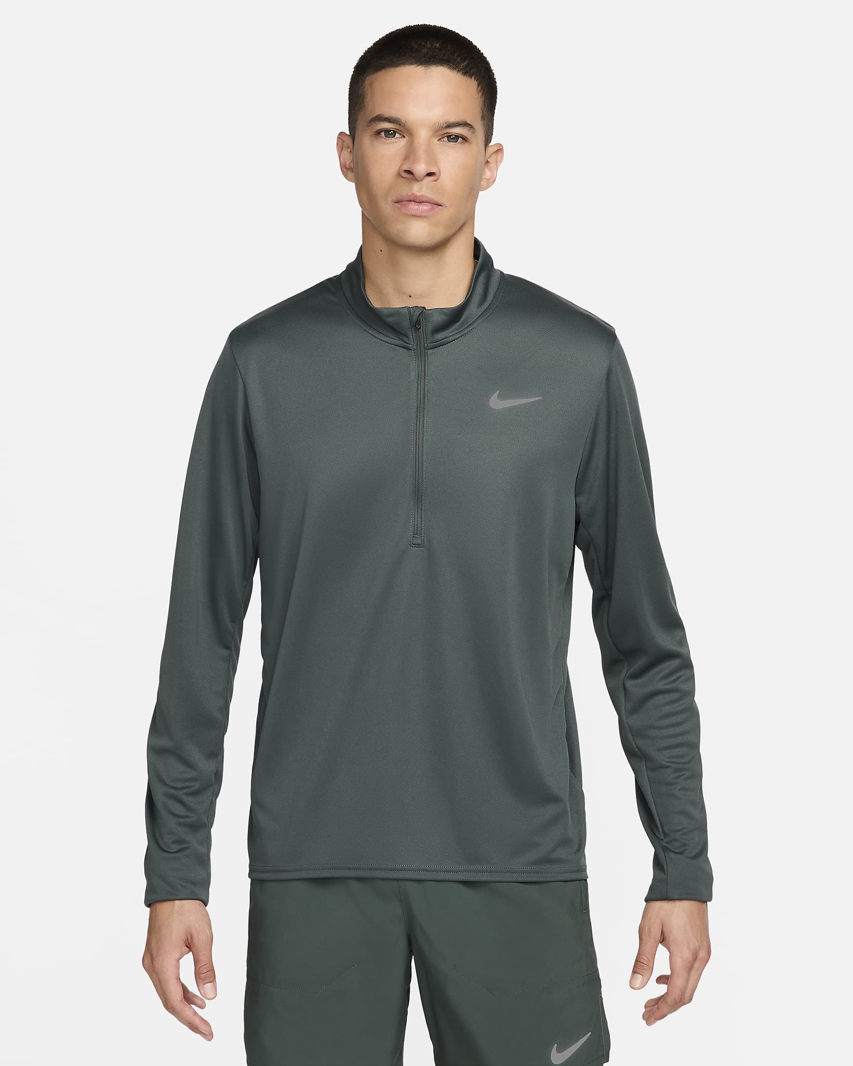 Nike Pacer Dri-FIT-Laufoberteil mit Halbreißverschluss für Herren - Vintage Green