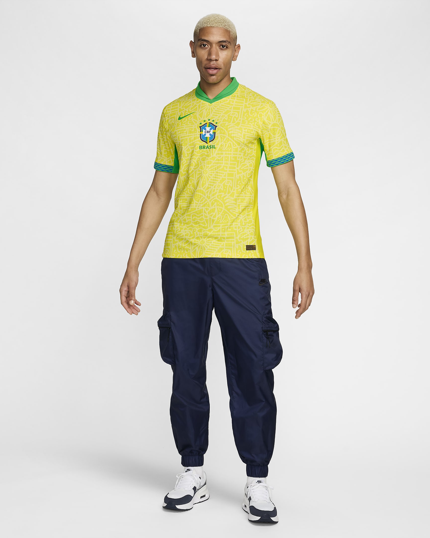 ブラジル 2024 マッチ ホーム メンズ ナイキ Dri-FIT ADV サッカー オーセンティック ユニフォーム - ダイナミックイエロー/レモンシフォン/グリーンスパーク