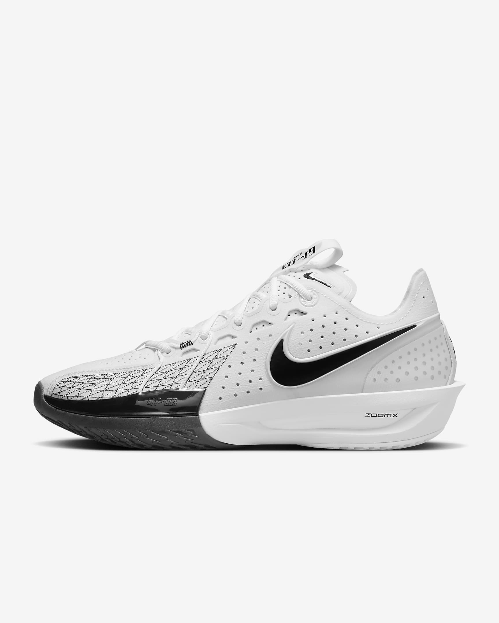 Nike G.T. Cut 3 Basketball Shoes - White/Black