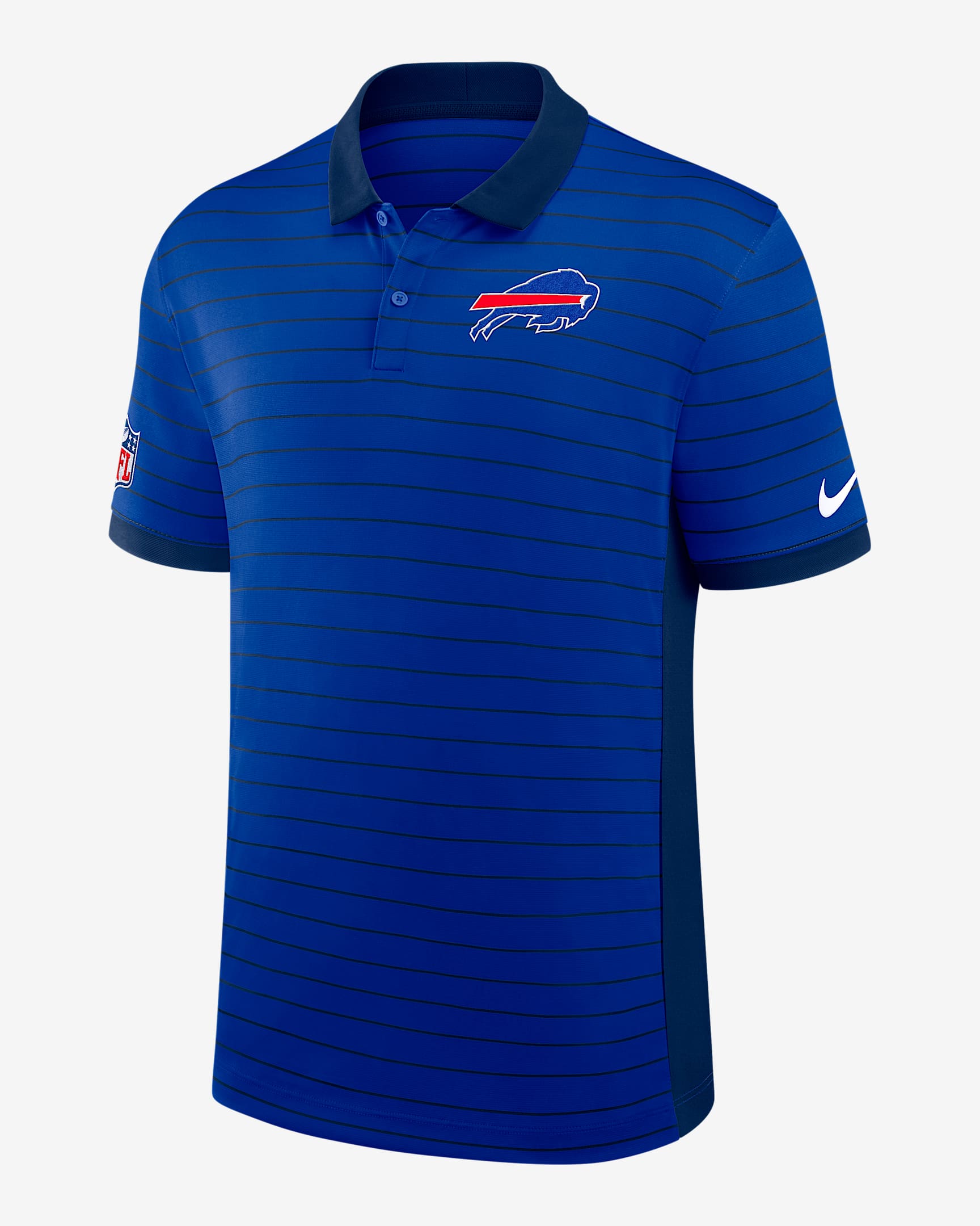 Buffalo Bills Sideline Victory Stripe Men's Nike Dri-FIT NFL Polo - Blue