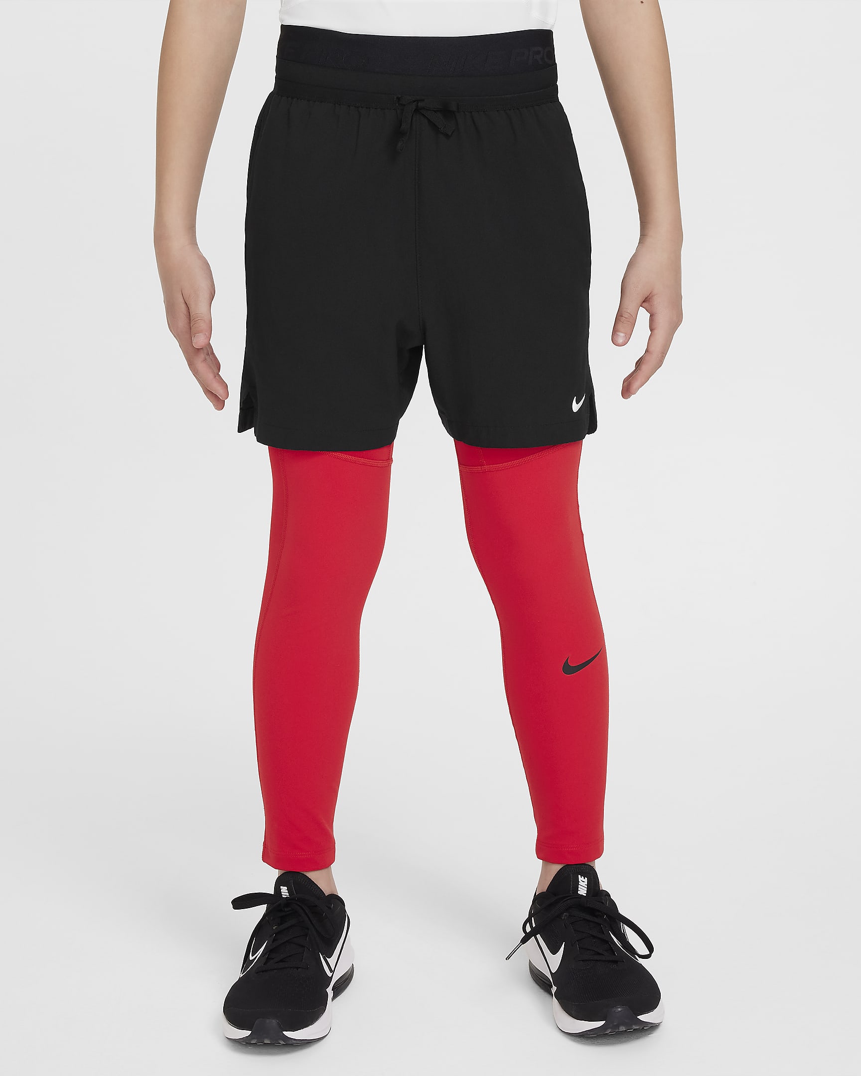 Nike Pro Dri-FIT Big Kids' (Boys') Tights - University Red/University Red/Black