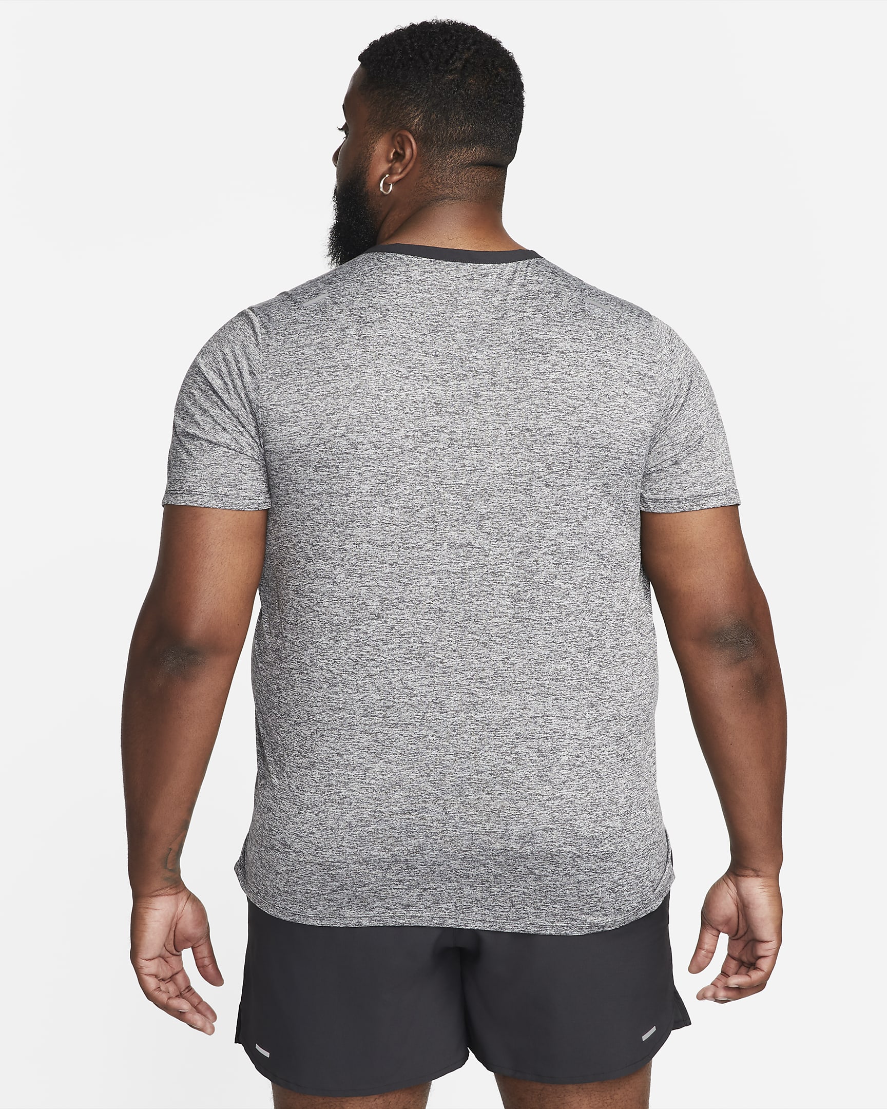 Nike Rise 365 Men's Dri-FIT Short-Sleeve Running Top - Black/Heather