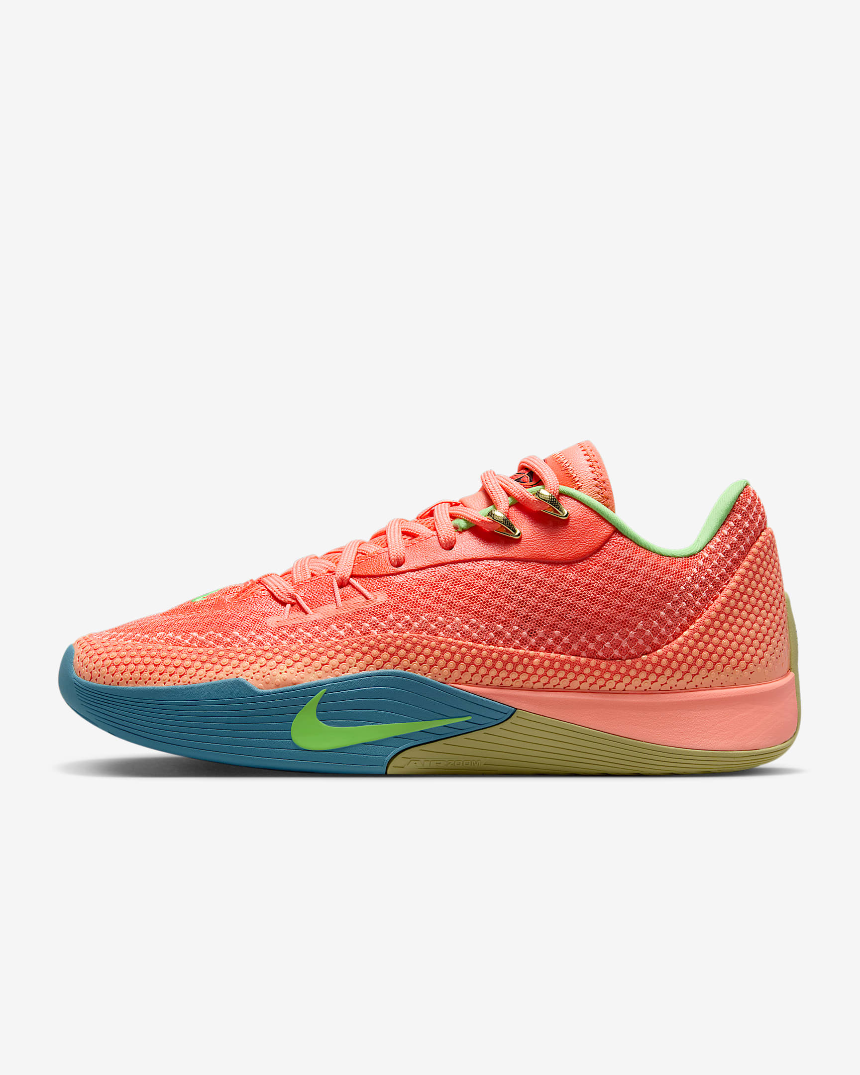 Sapatilhas de basquetebol Nike Street Flare - Light Wild Mango/Rosa Atomic/Azul Smokey/Flash Lime