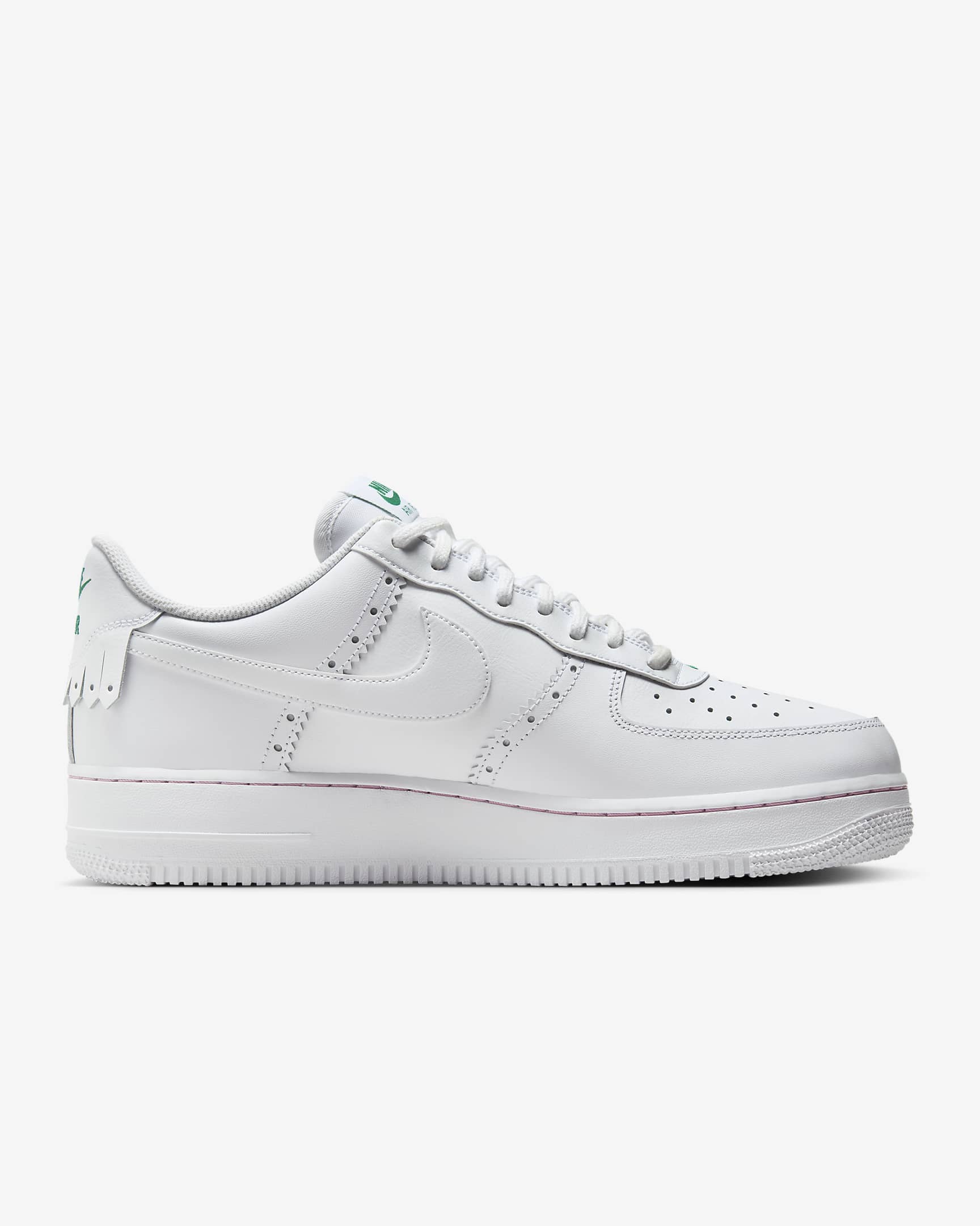 Nike Air Force 1 '07 LV8 herenschoenen - Wit/Medium Soft Pink/Malachite/Wit