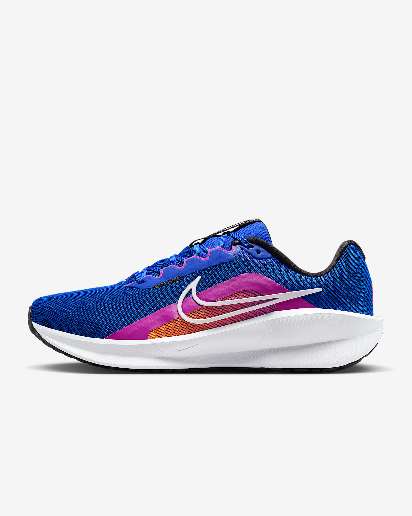 Nike Downshifter 13 Men's Road Running Shoes - Racer Blue/Hyper Violet/Total Orange/White